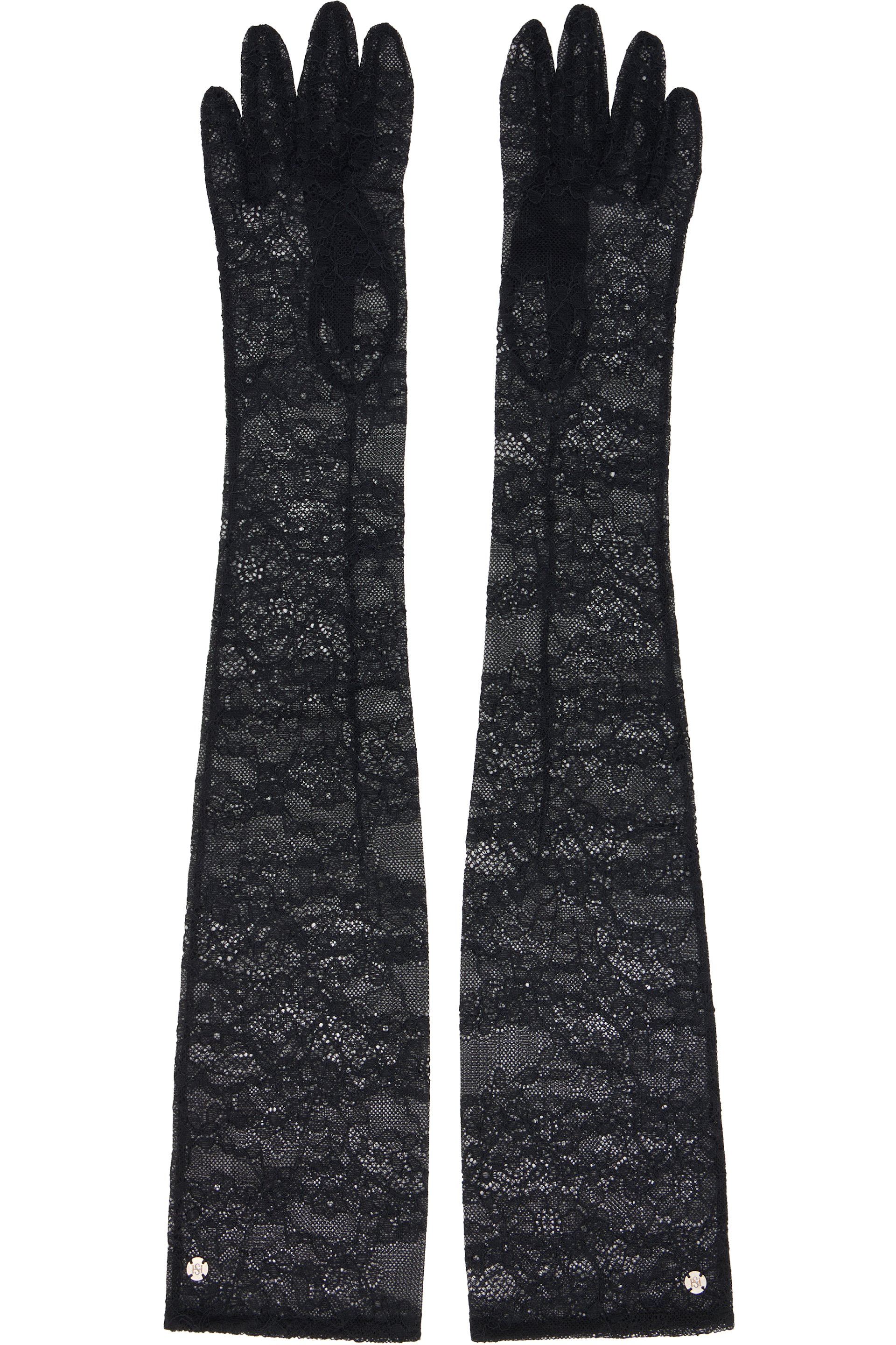 Handsome Stockholm - Gants longs noirs en dentelle