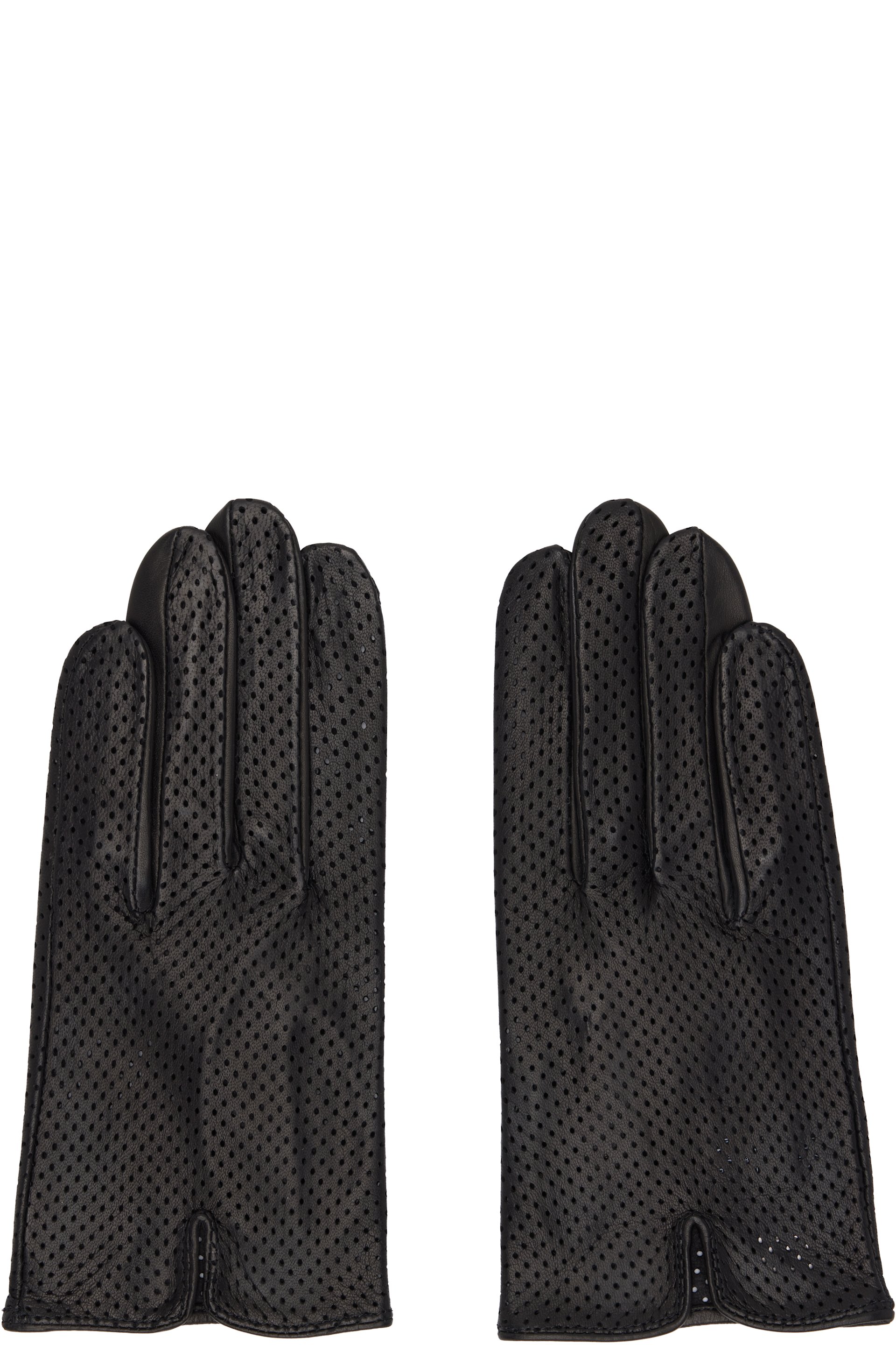 Handsome Stockholm - Black Statement Perforated Gloves