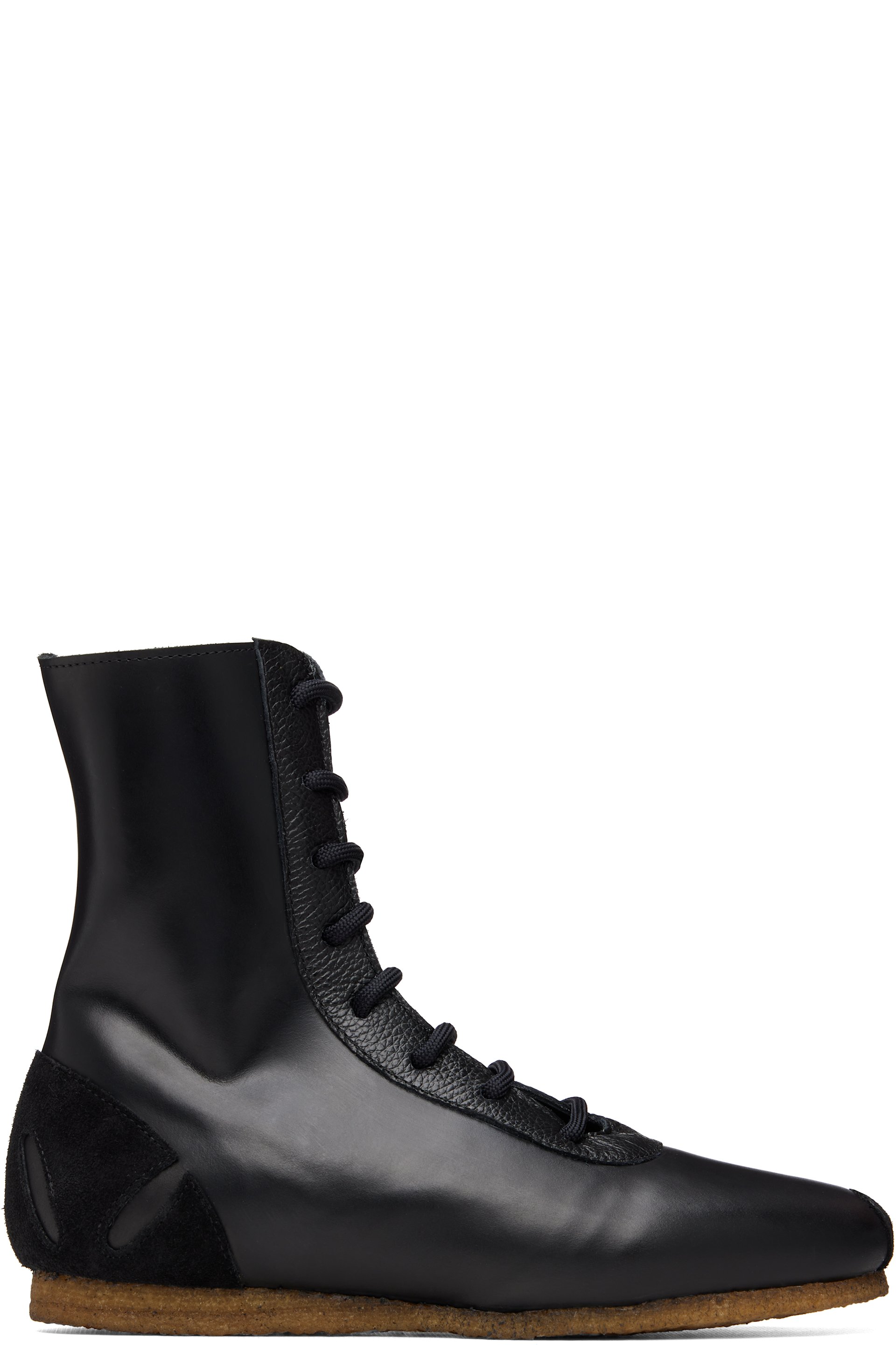 Stefan Cooke - Black Slash Heel Boxer Sneakers
