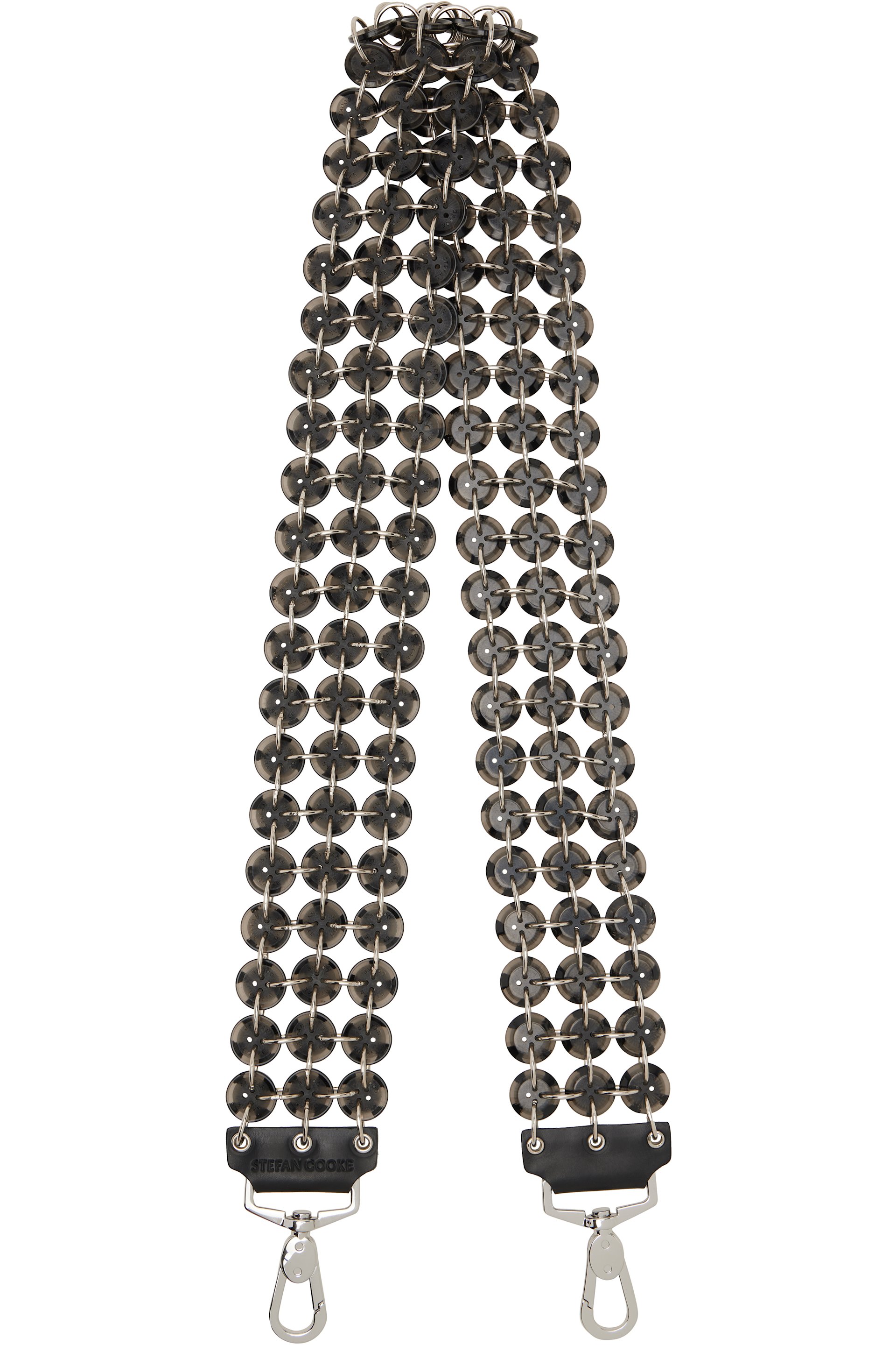 Stefan Cooke - Black & Silver Button Bag Strap