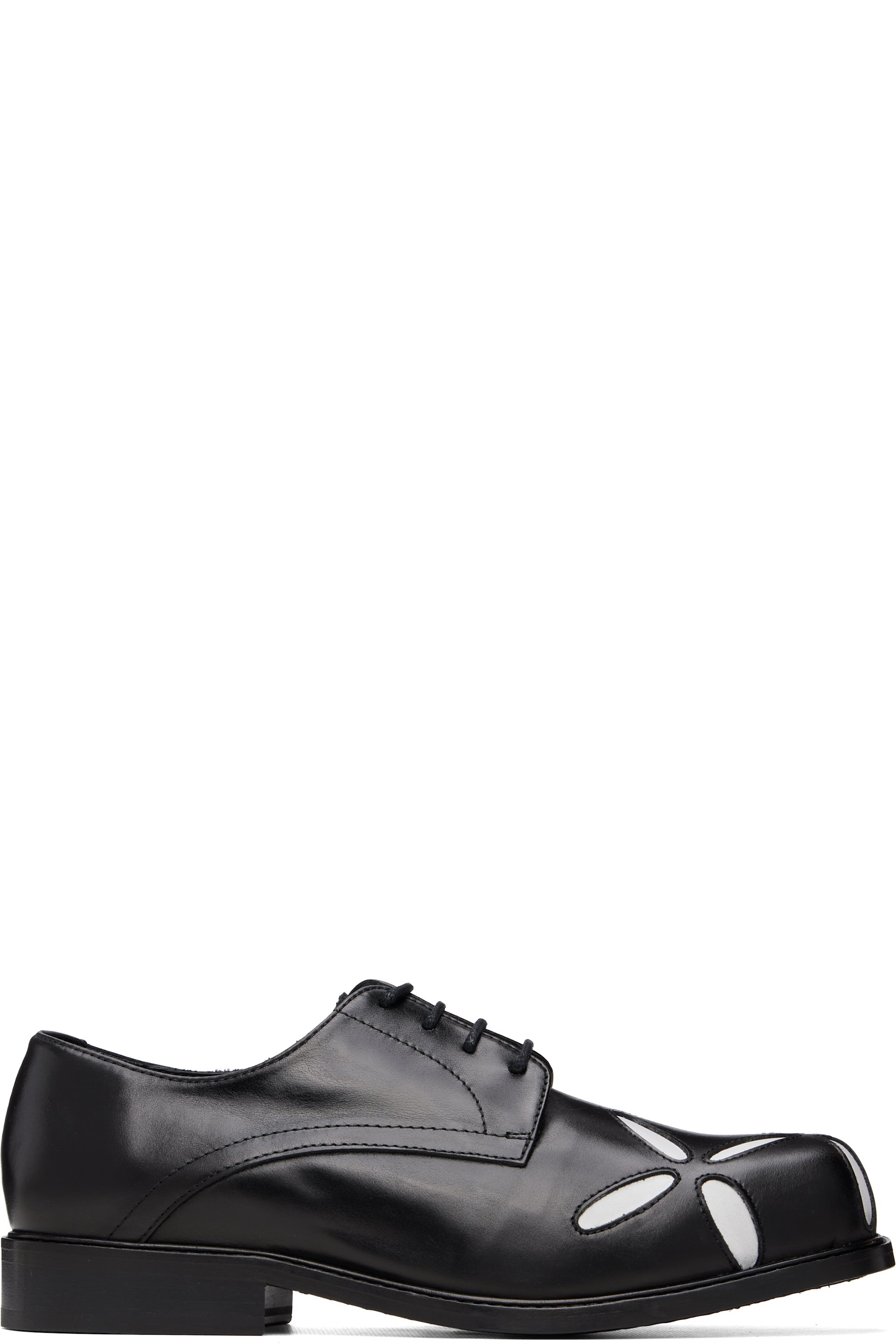 Stefan Cooke - Black Slashed Square Toe Derbys