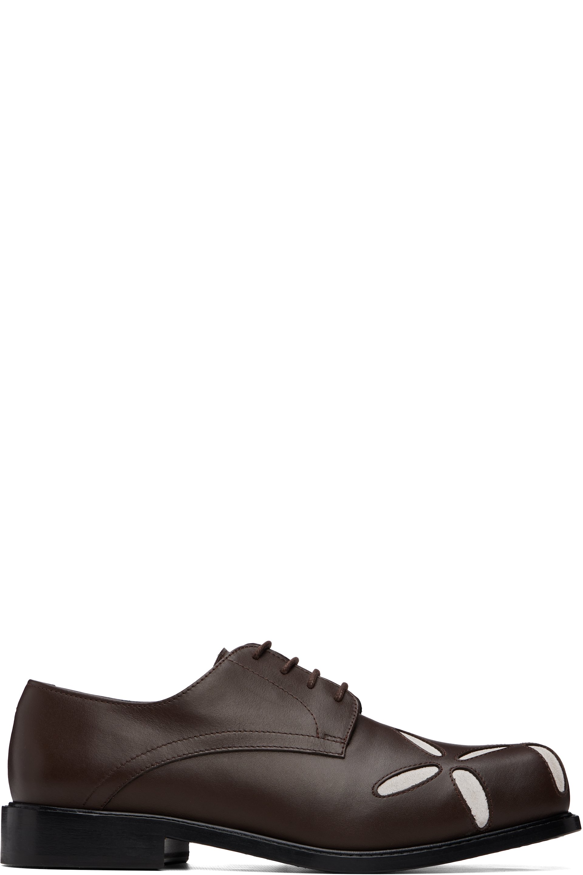 Stefan Cooke - Brown Slashed Square Toe Derbys