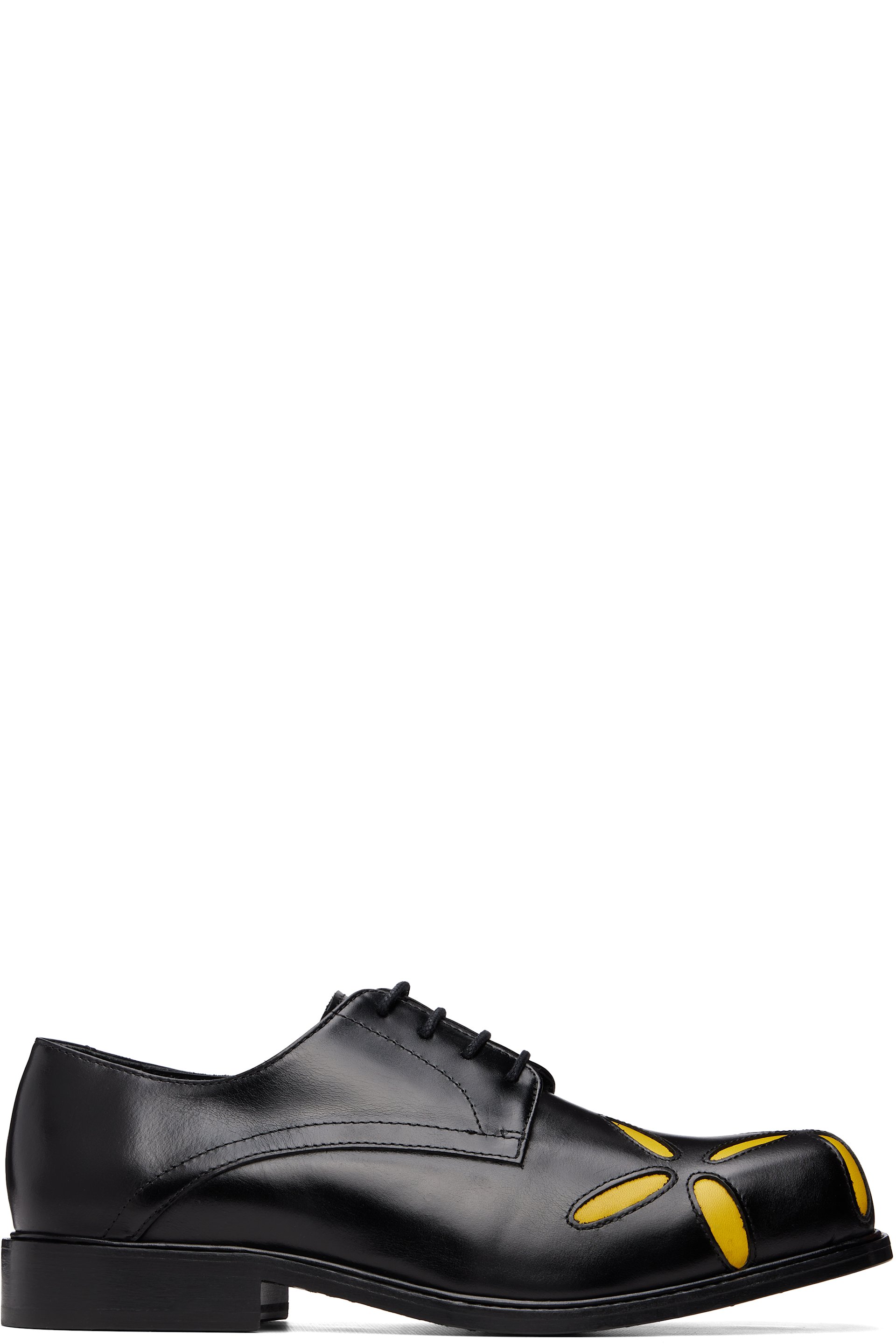 Stefan Cooke - Black Slashed Square Toe Derbys