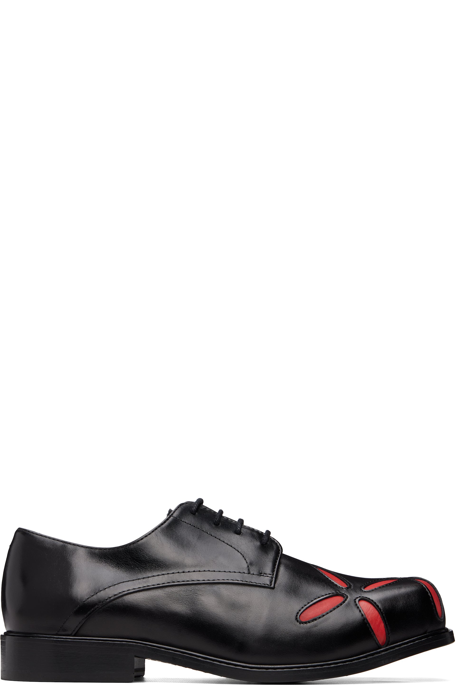Stefan Cooke - Black Slashed Square Toe Derbys