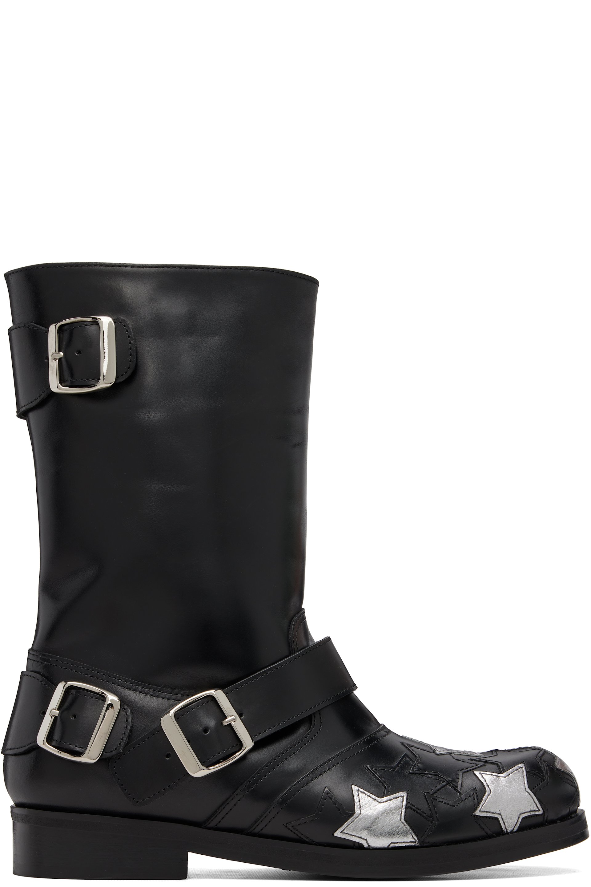 Stefan Cooke - Black Star Biker Boots