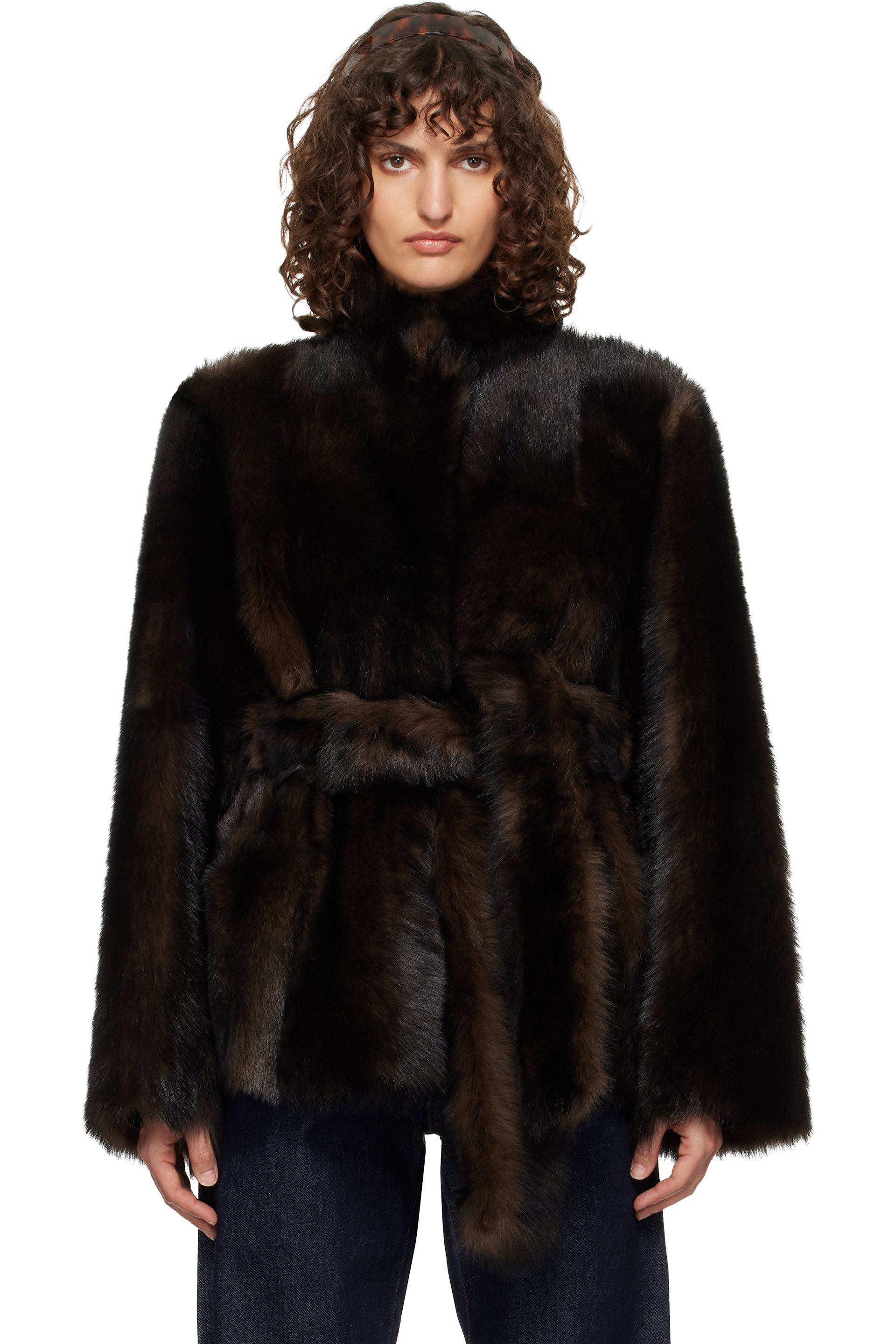 Nour Hammour - Brown Elsa Shearling Coat