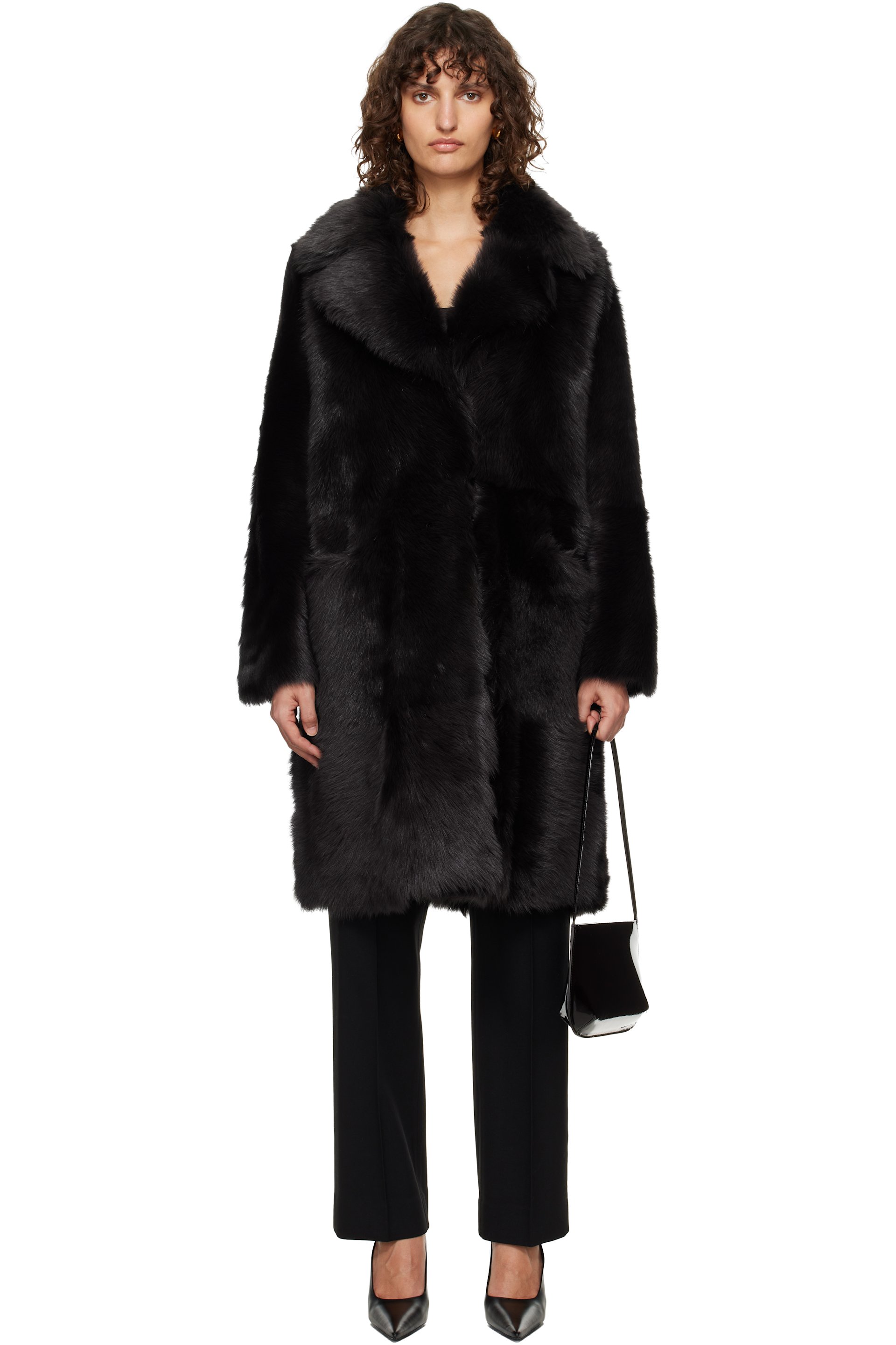 Nour Hammour - Brown Evita Shearling Coat
