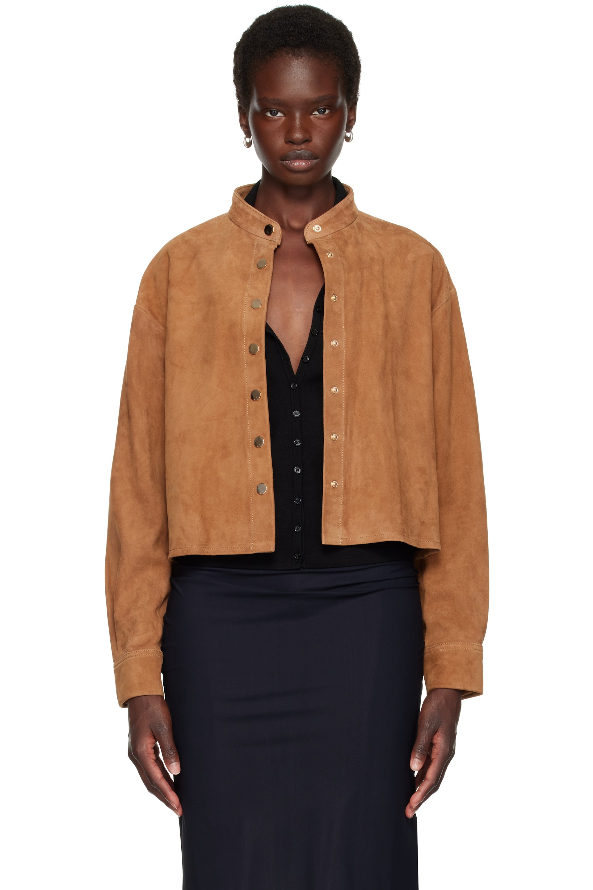 Nour Hammour - Tan Lucien Suede Jacket