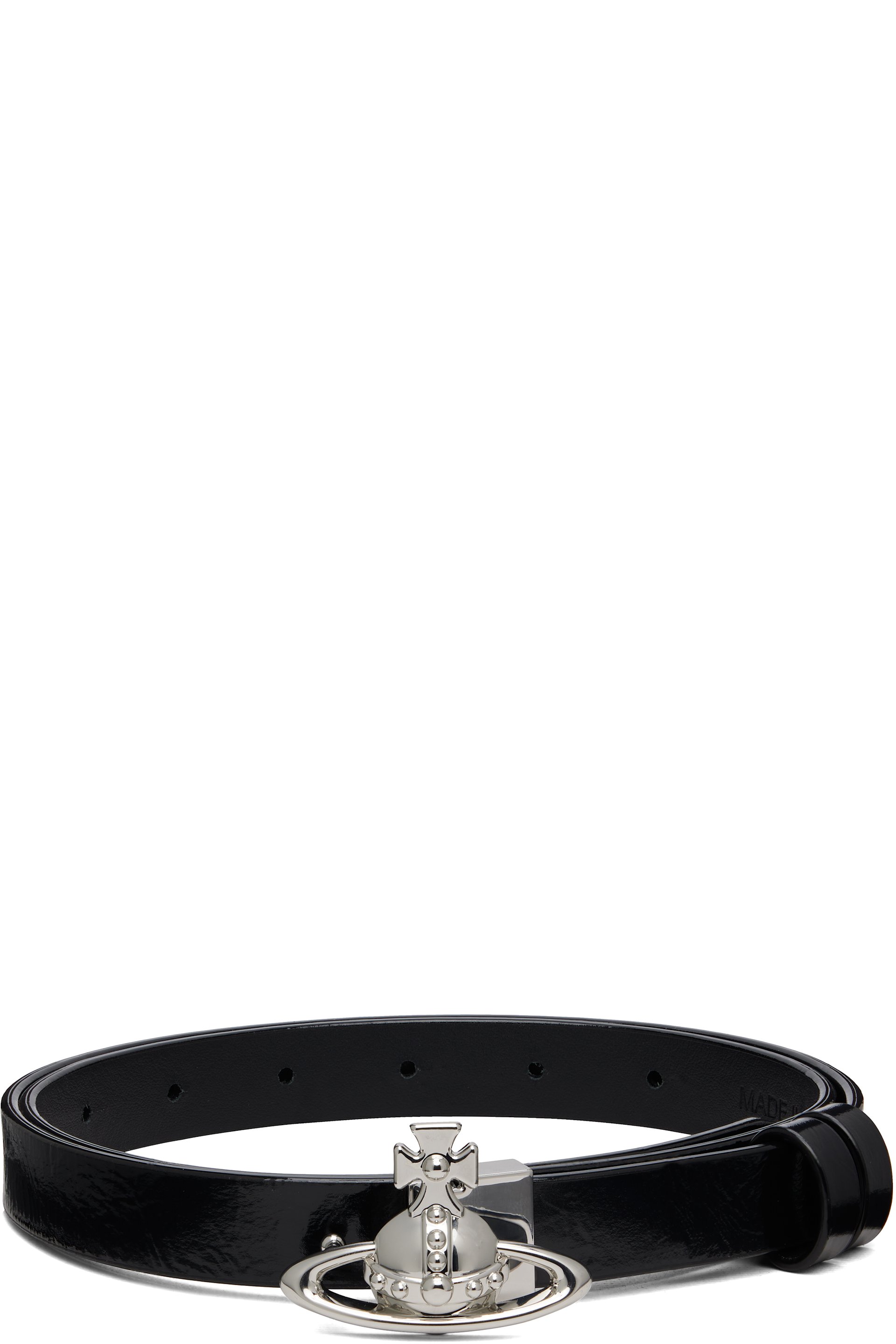 Vivienne Westwood - Black Small Orb Buckle Belt