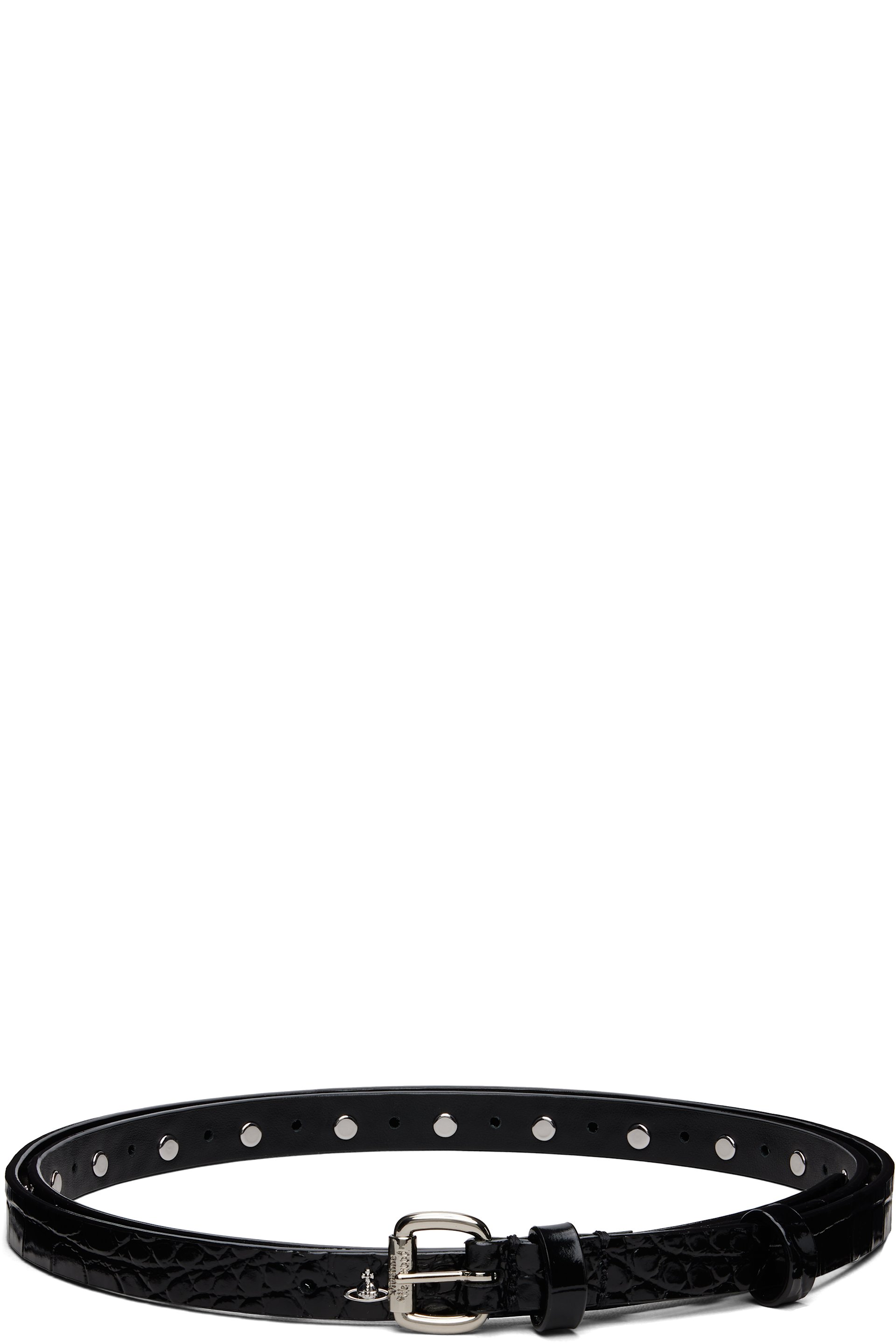 Vivienne Westwood - Black Mini Alex Orb Stud Belt