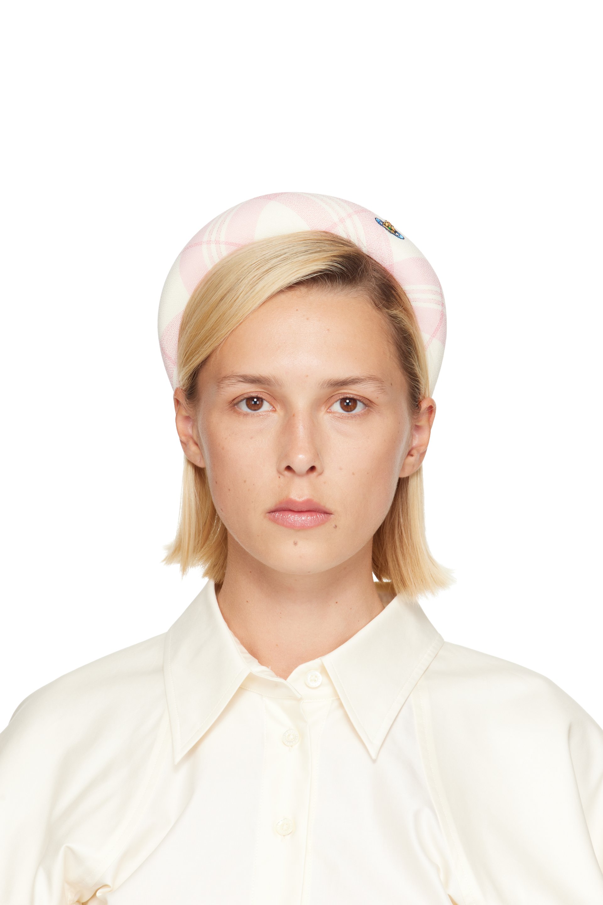 Vivienne Westwood - Off-White & Pink Wide Headband