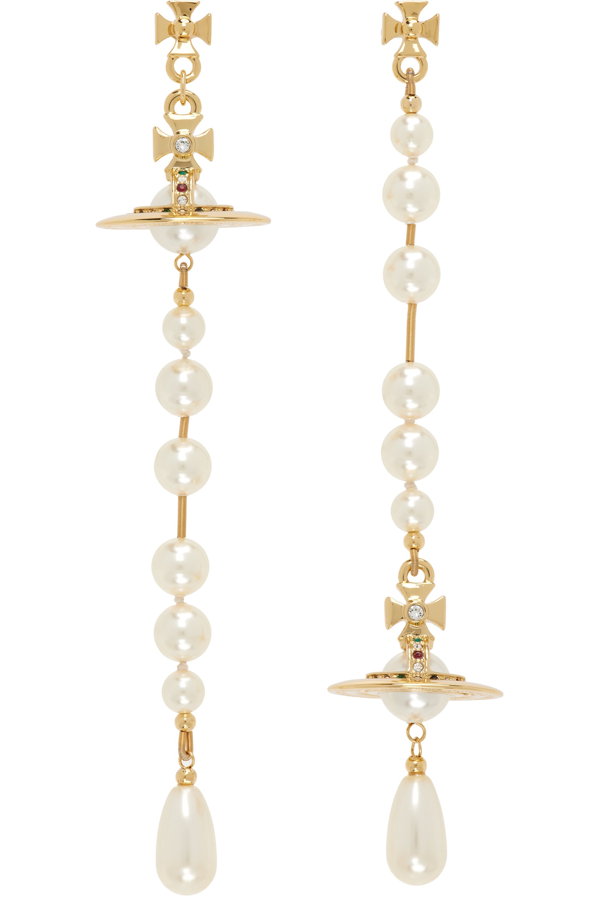 Vivienne Westwood - Broken Faux-Pearl Earrings