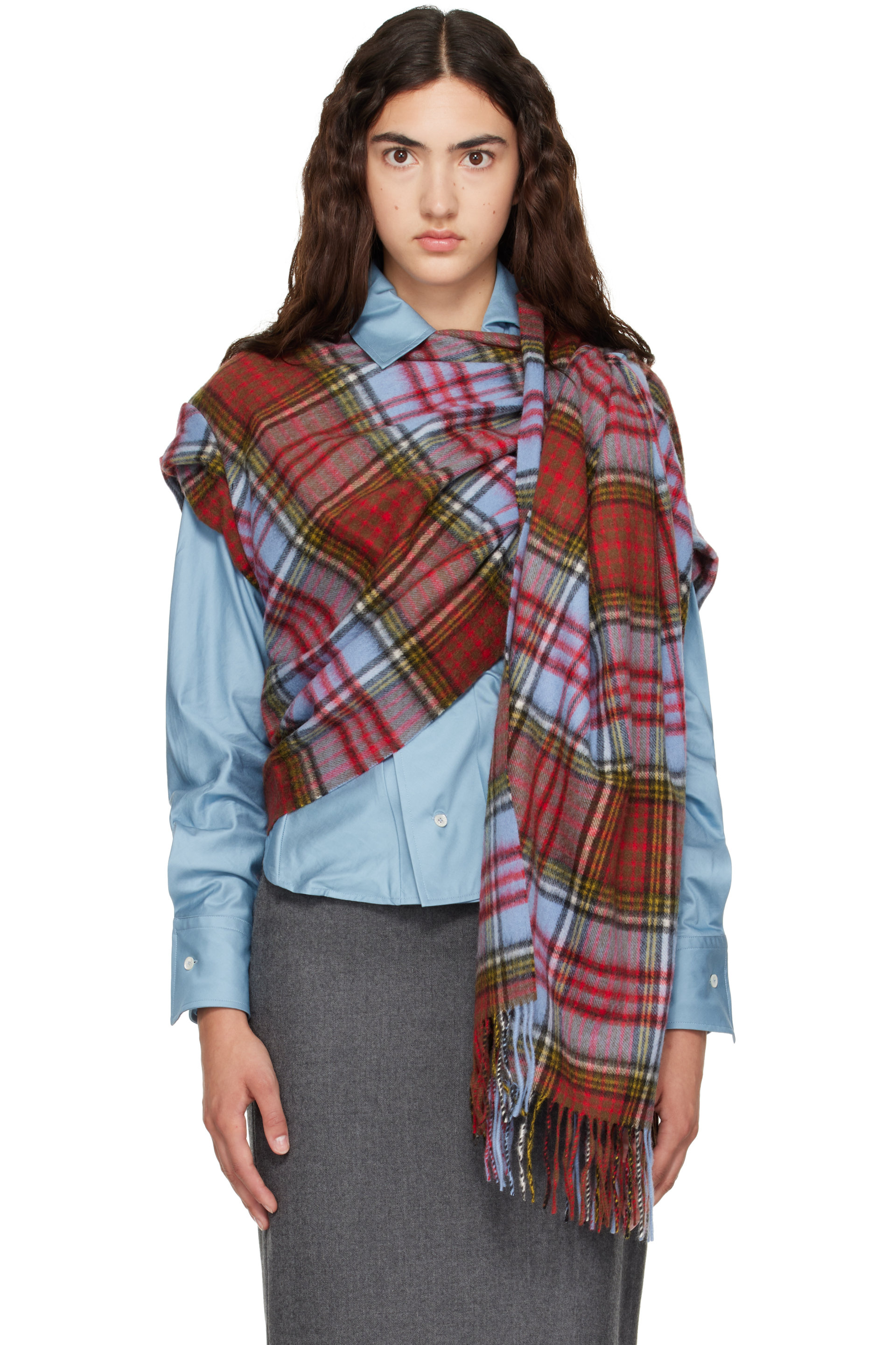 Vivienne Westwood - Blue & Red Bolero Shawl