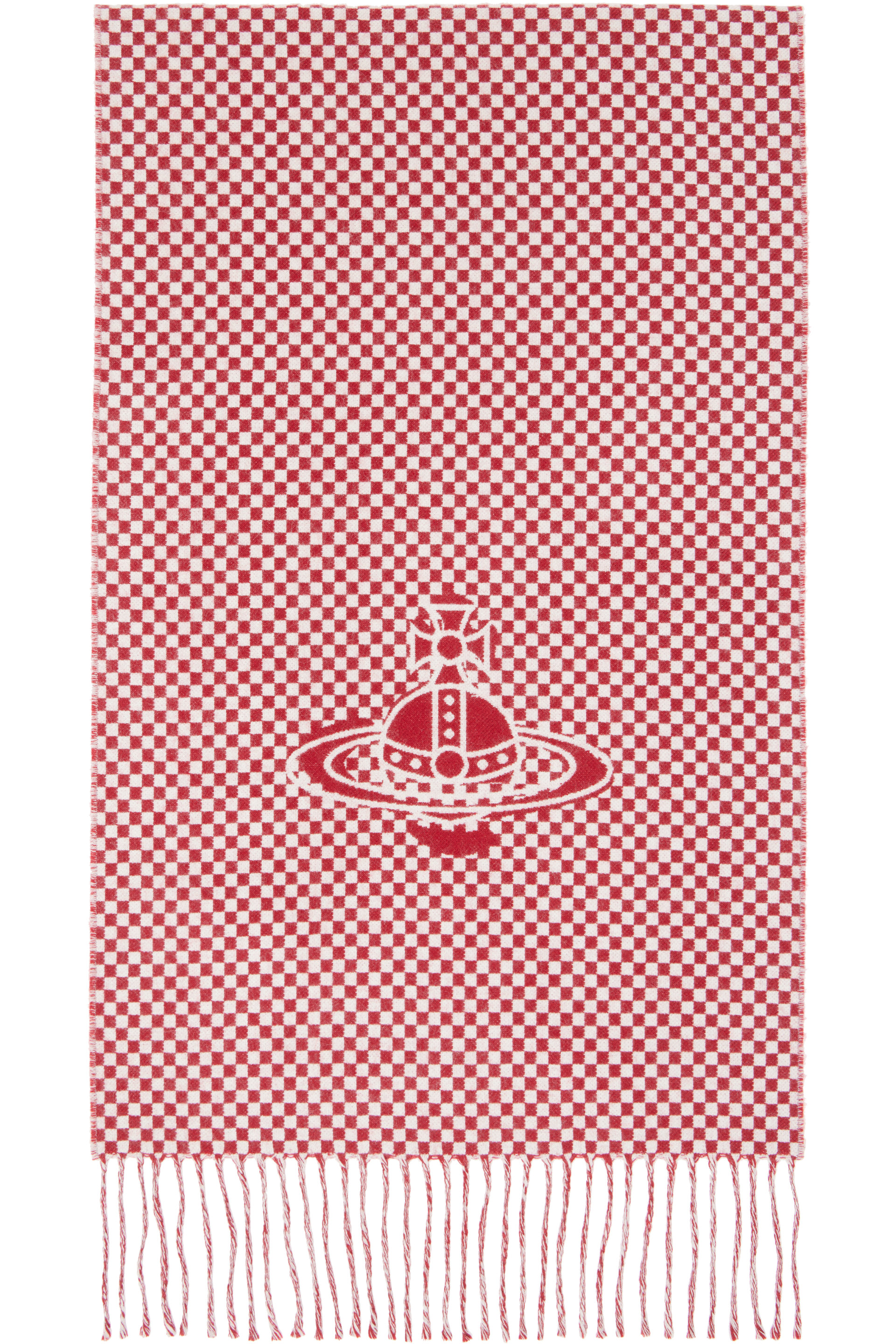 Vivienne Westwood - Red & Gray Checkmate Scarf