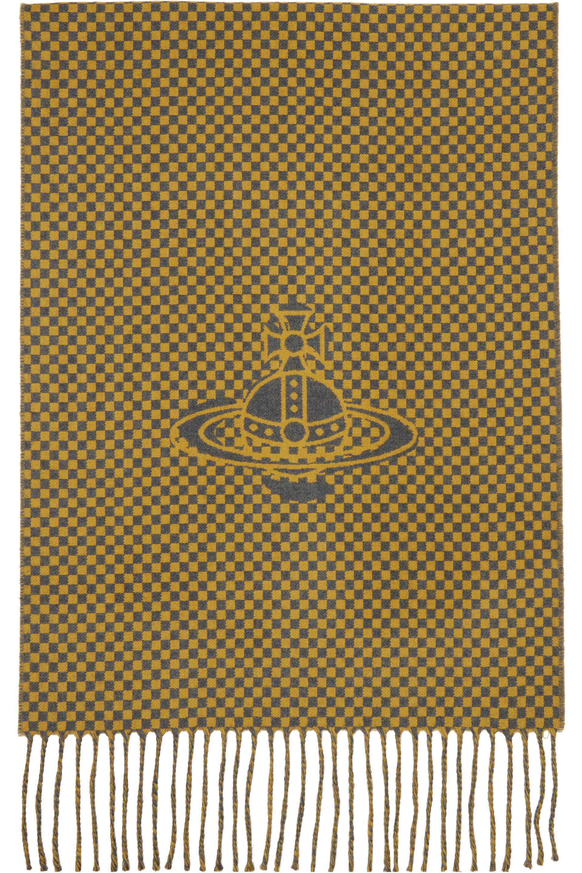 Vivienne Westwood - Yellow & Gray Checkmate Scarf