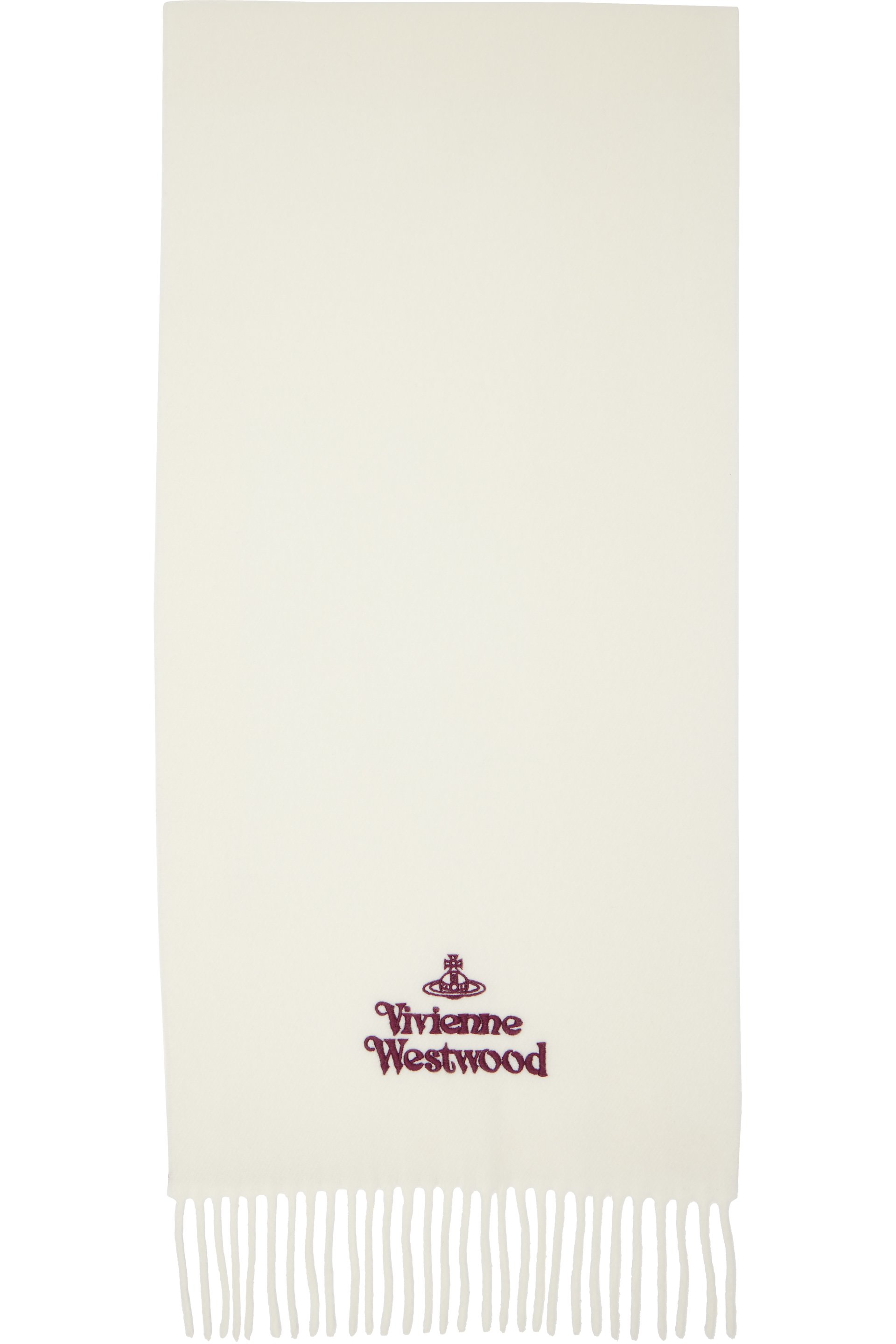 Vivienne Westwood - Off-White Embroidered Scarf