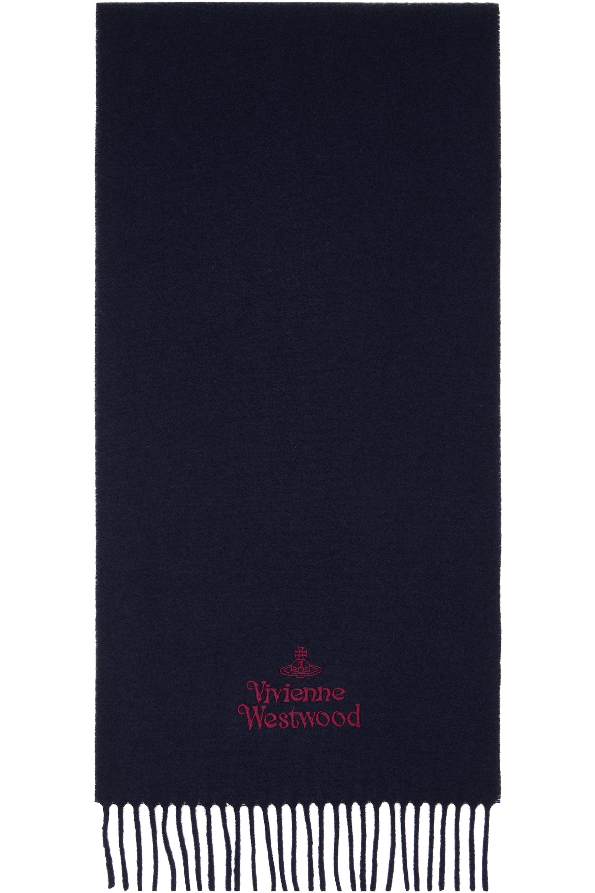 Vivienne Westwood - Navy Embroidered Scarf