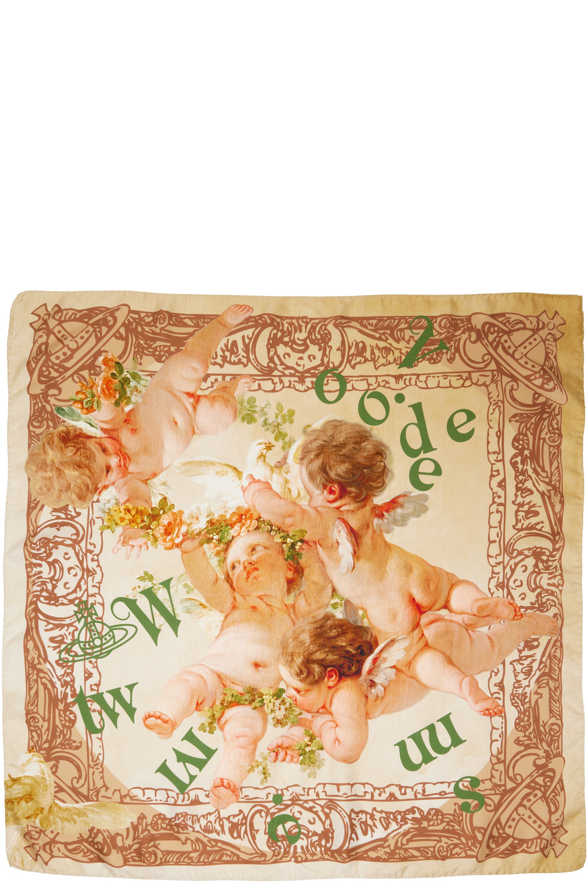 Vivienne Westwood - イエロー Spring Cherub スクエア スカーフ