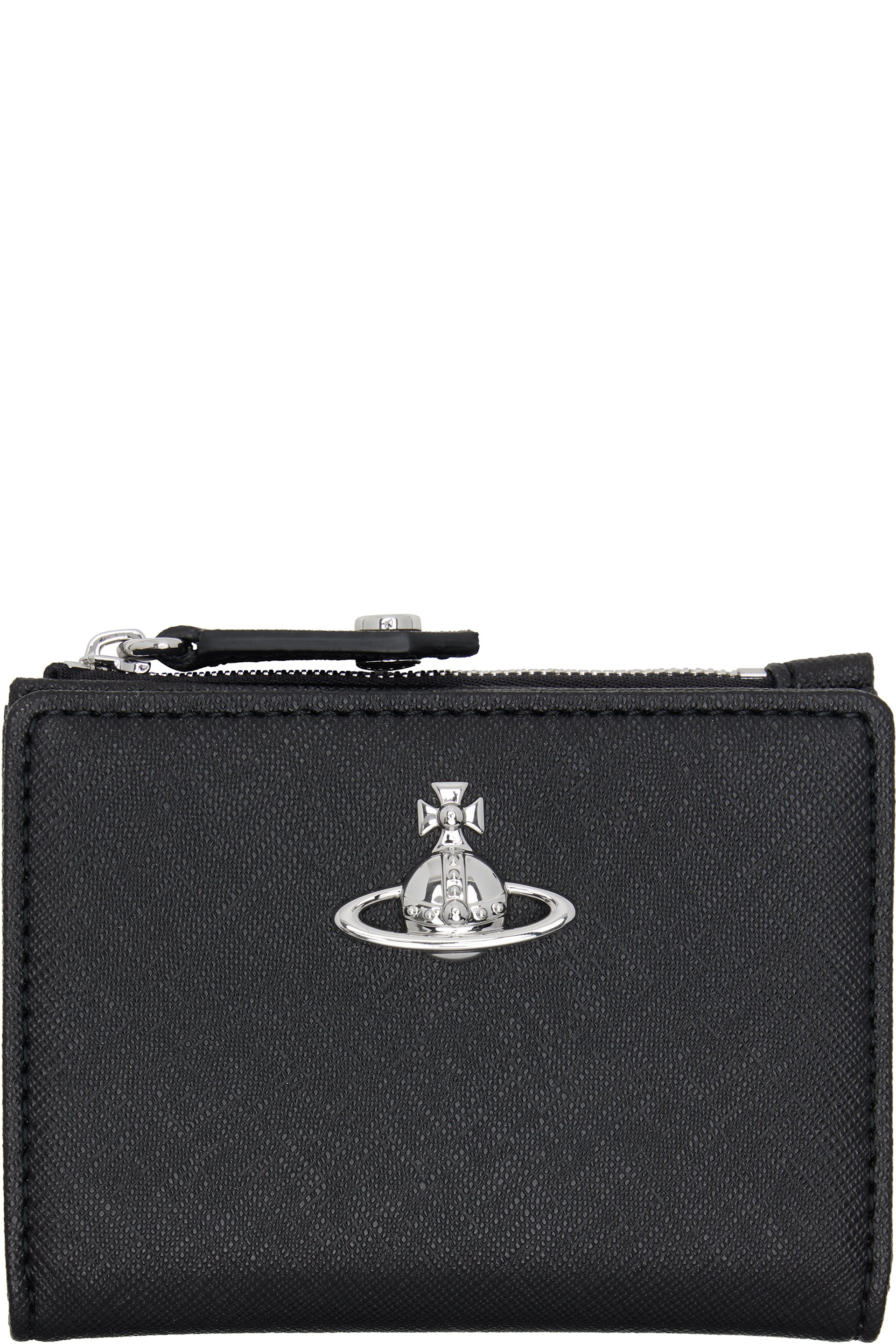 Vivienne Westwood - Black Orb Slim Flap Card Holder