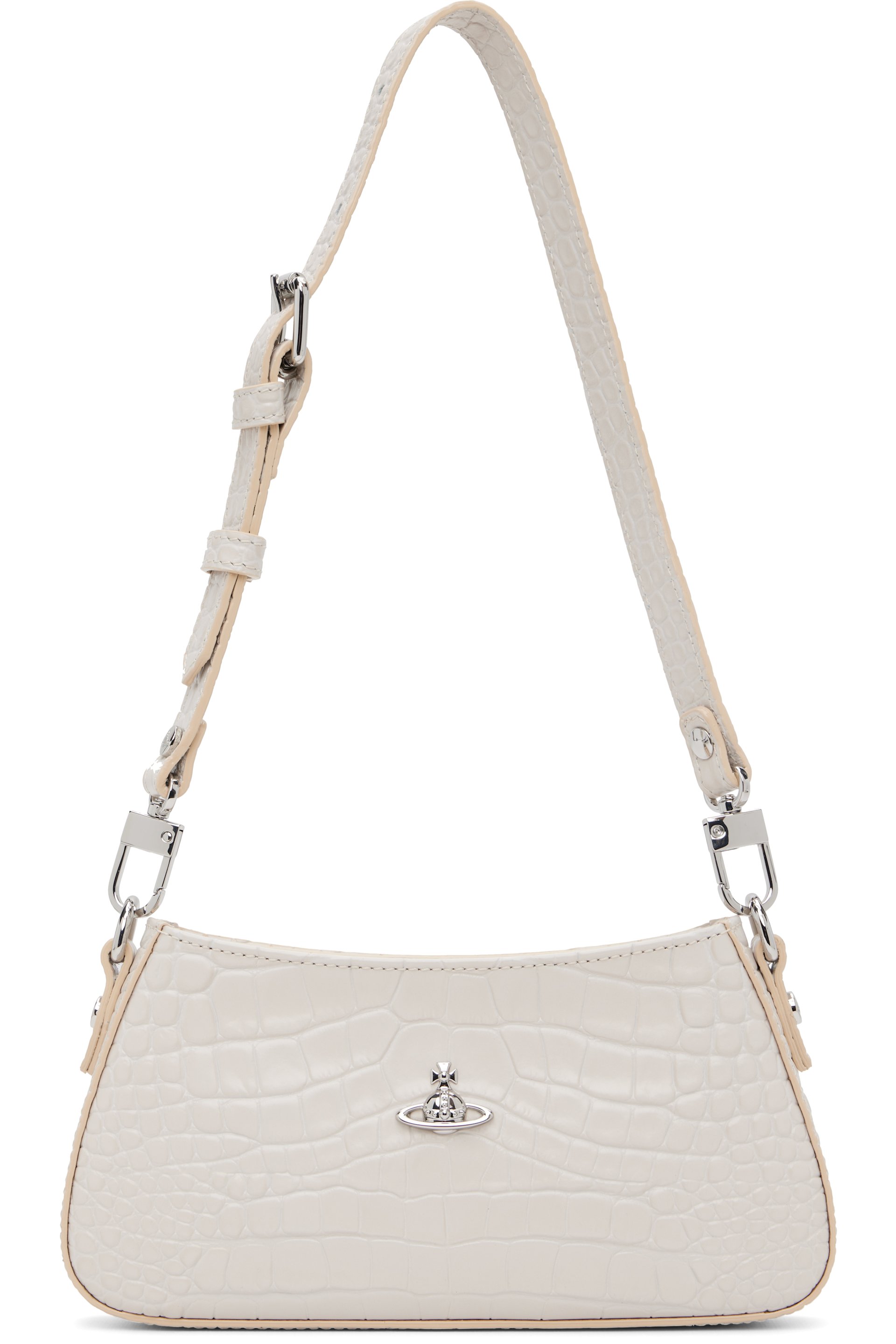 Vivienne Westwood - Sac pour téléphone porté épaule Tasha blanc cassé