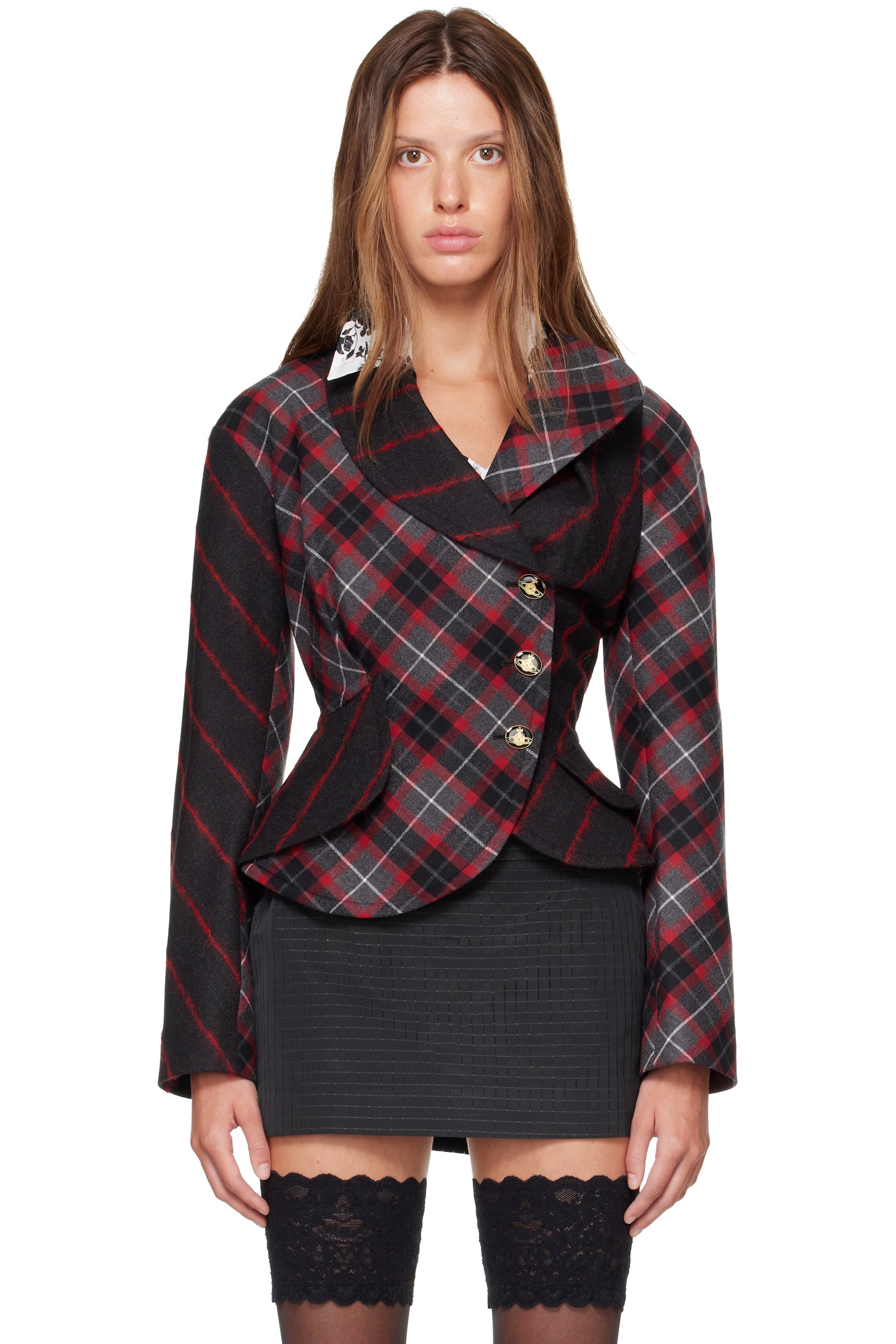 Vivienne Westwood - Gray & Red Stromy Jacket