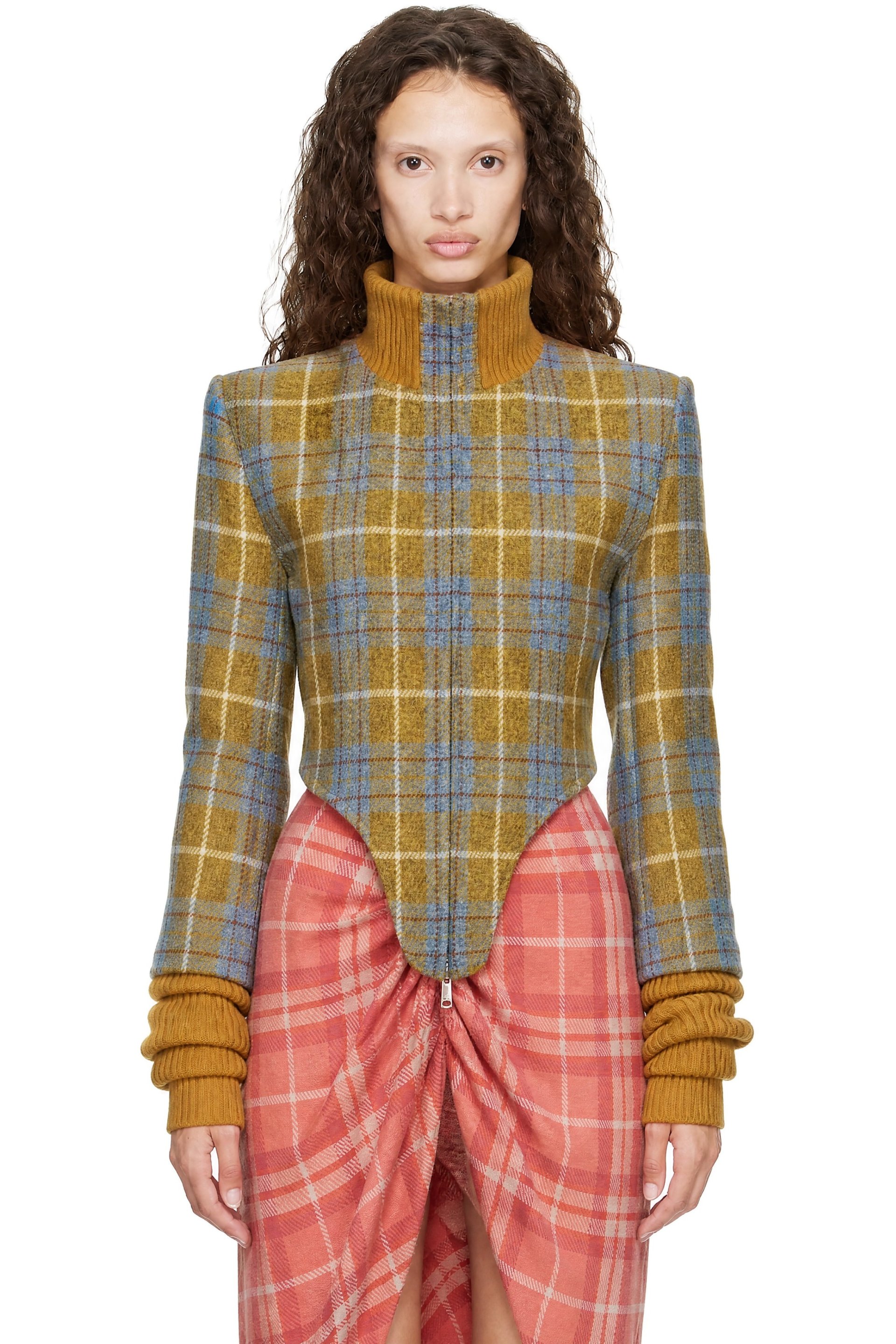 Vivienne Westwood - Yellow & Blue Historical Bomber Jacket