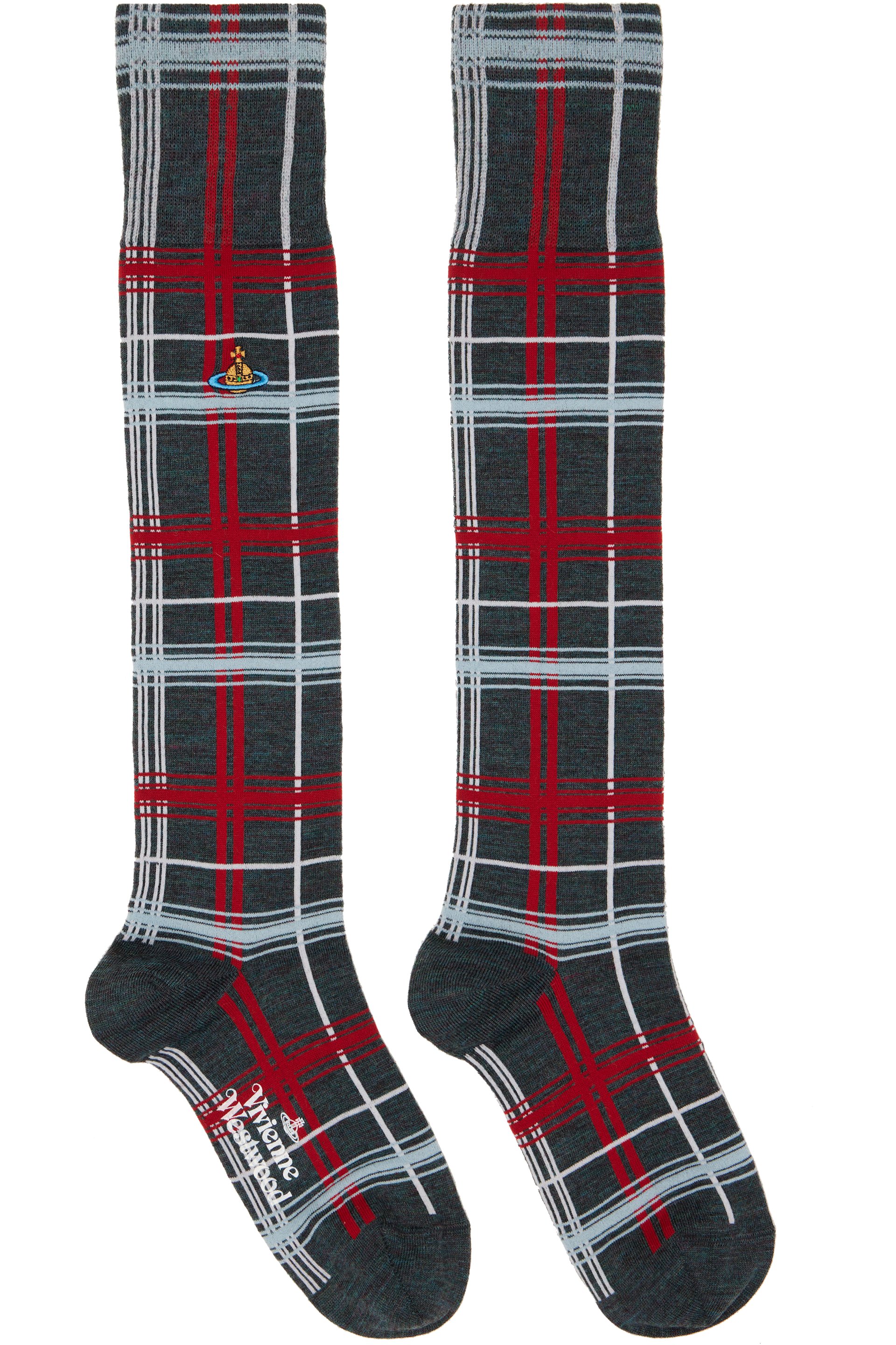 Vivienne Westwood - Gray Multicheck Socks