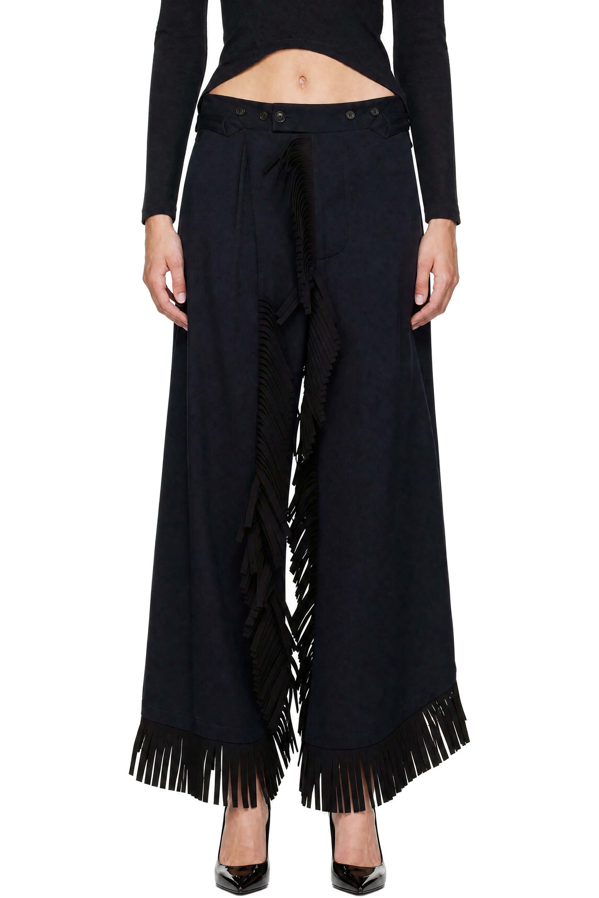 Vivienne Westwood - Navy Pepino Fringe Trousers