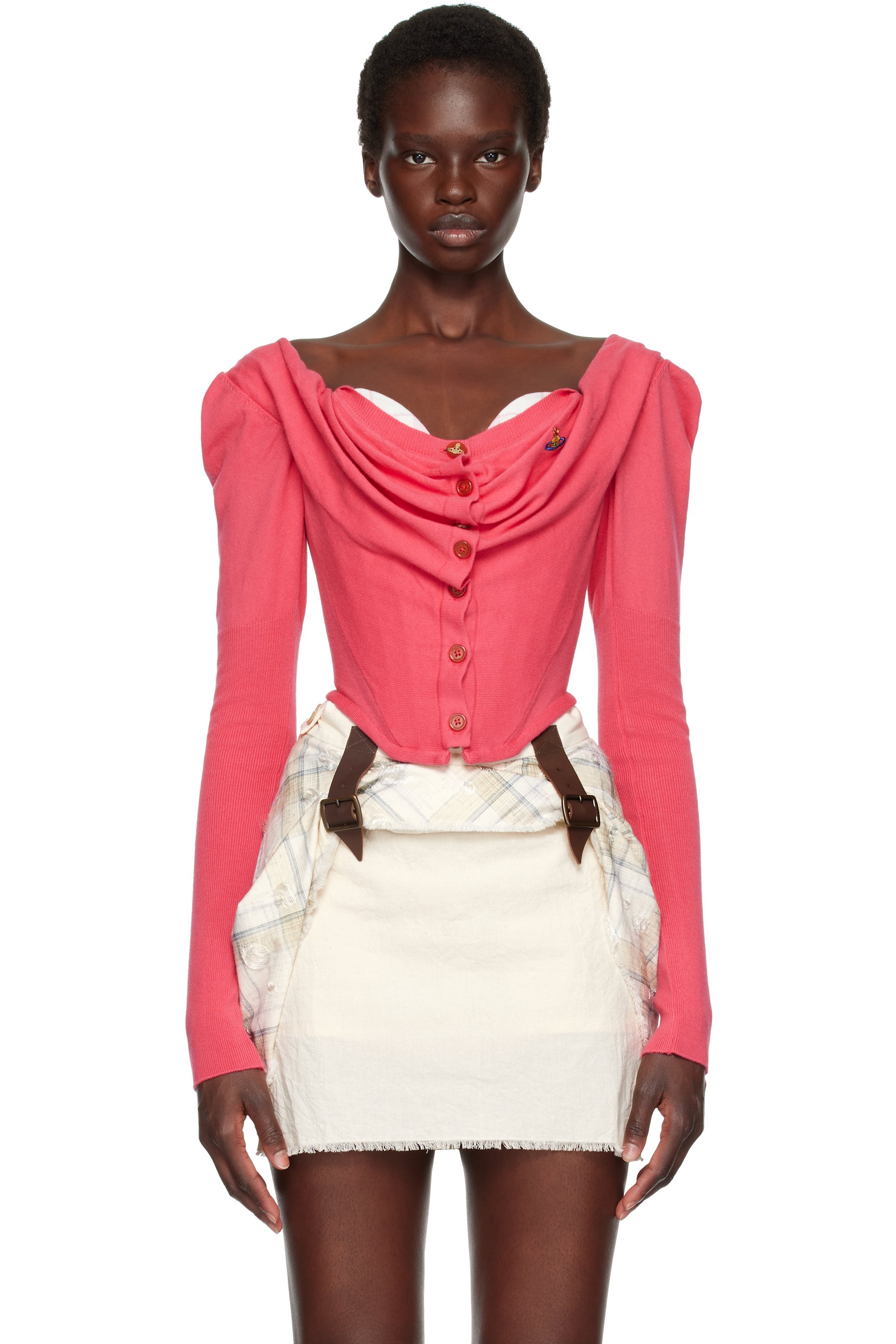 Vivienne Westwood - Cardigan de style corset Bea rose