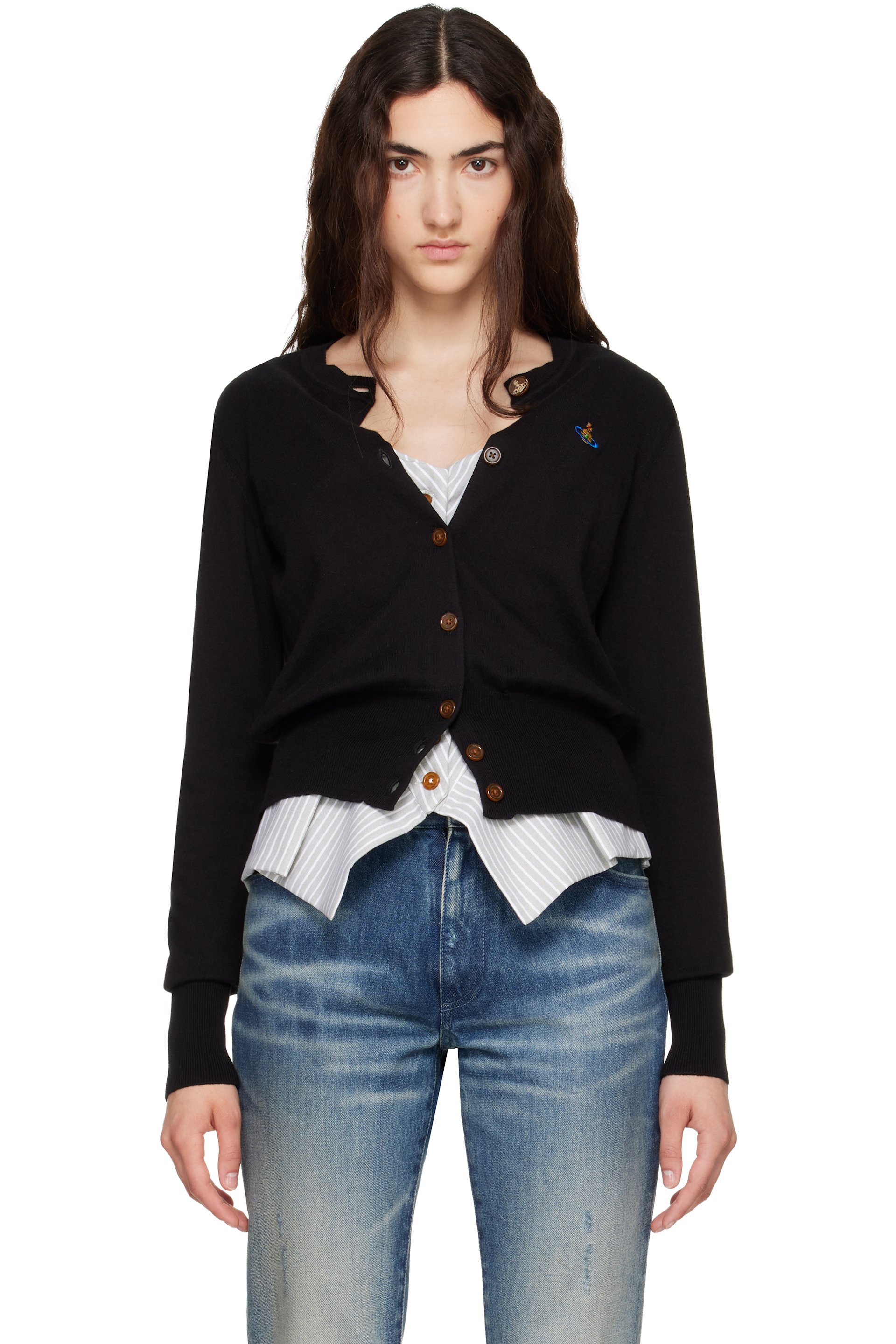 Vivienne Westwood - Black Bea Cropped Cardigan