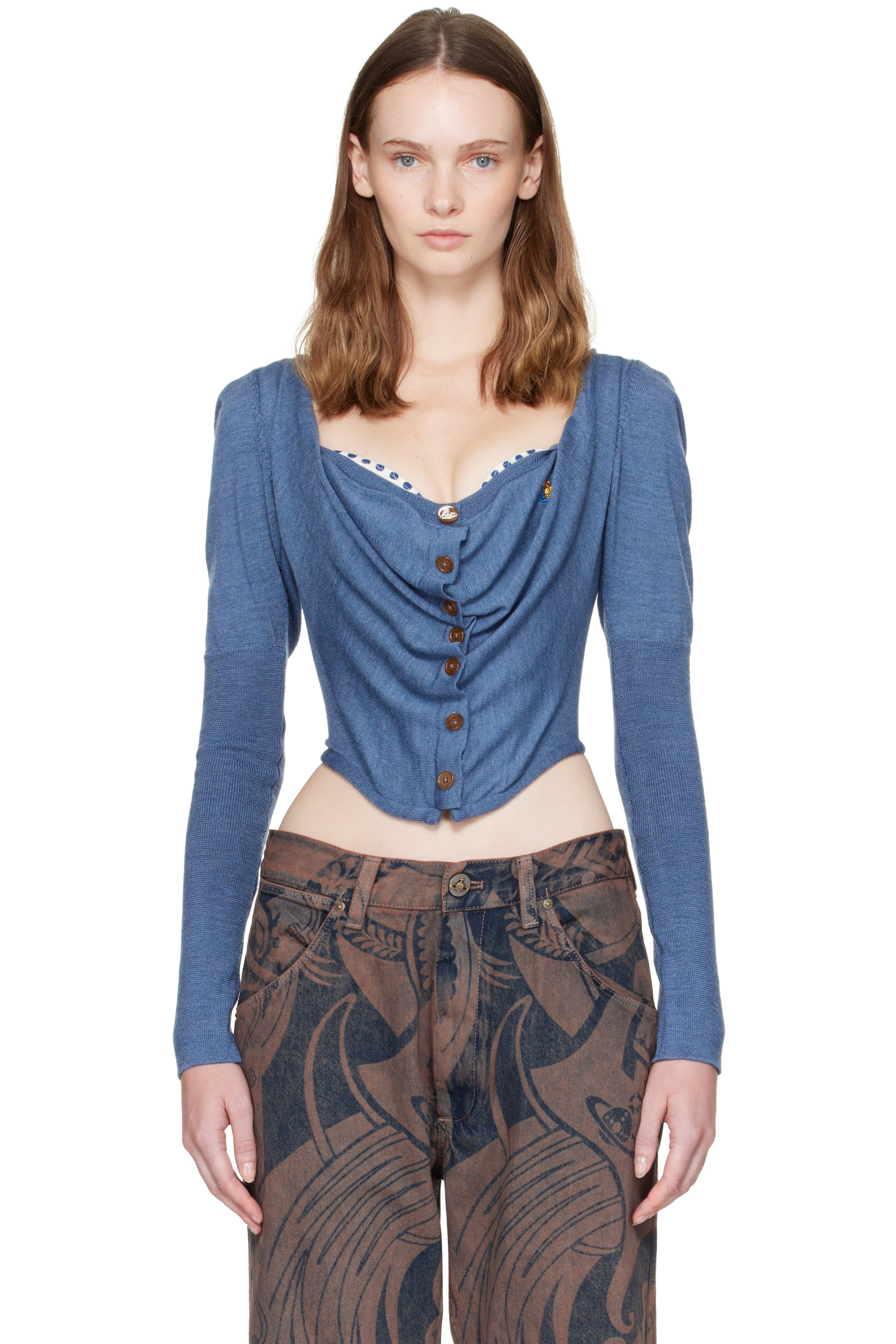 Vivienne Westwood - Blue Bea Corset Cardigan