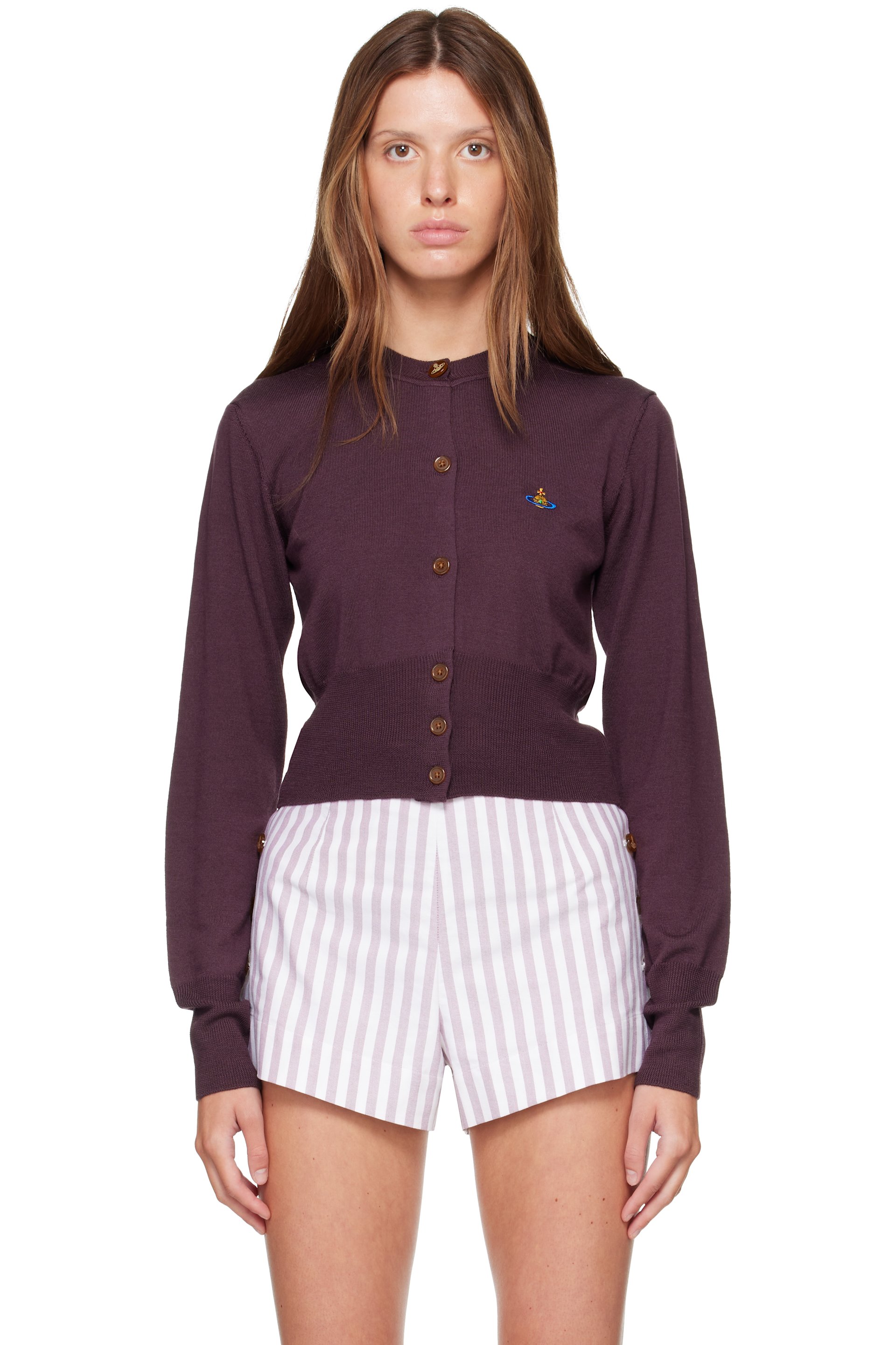 Vivienne Westwood - Purple Bea Cropped Cardigan