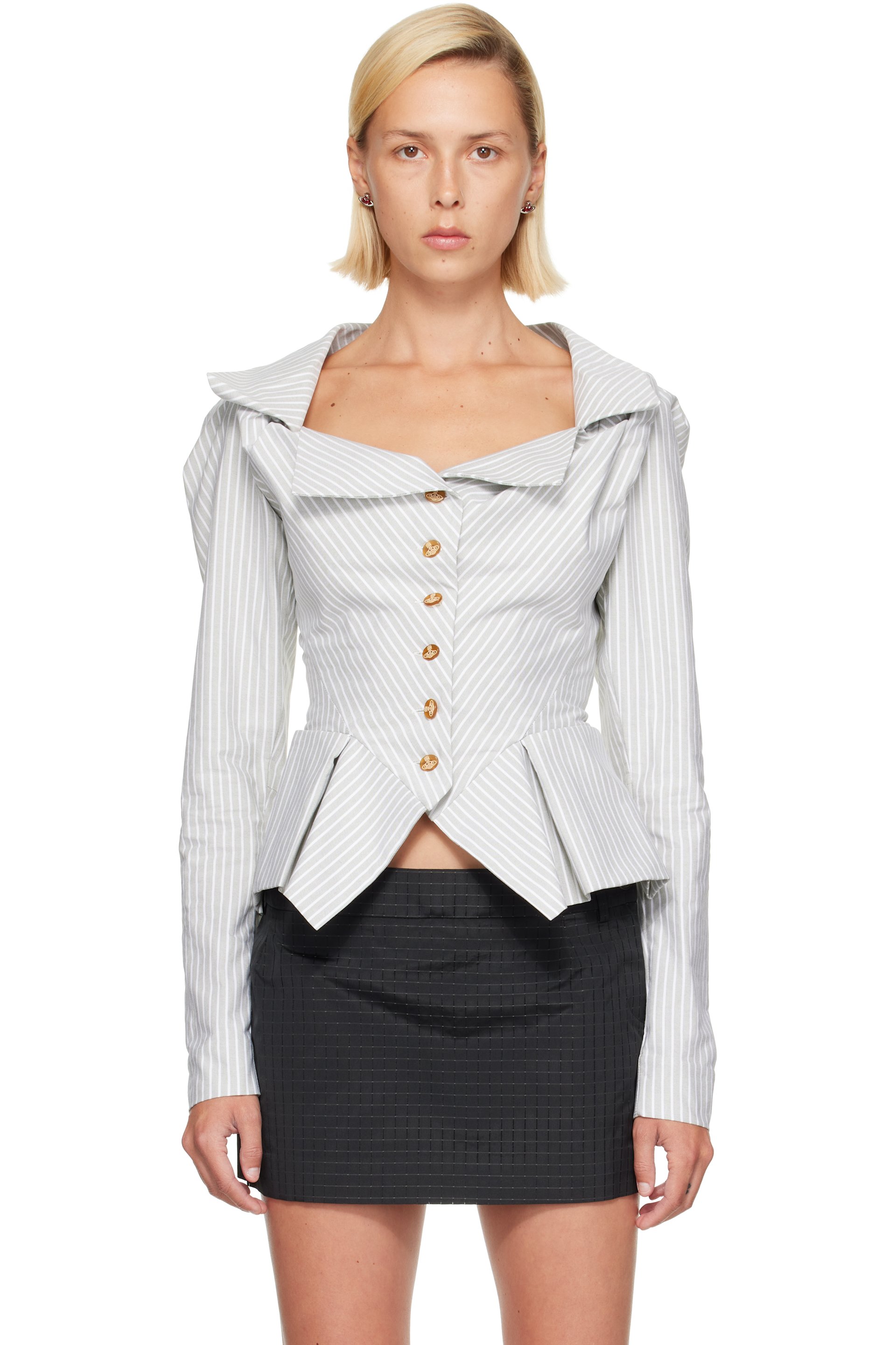 Vivienne Westwood - White & Green Monday Blouse
