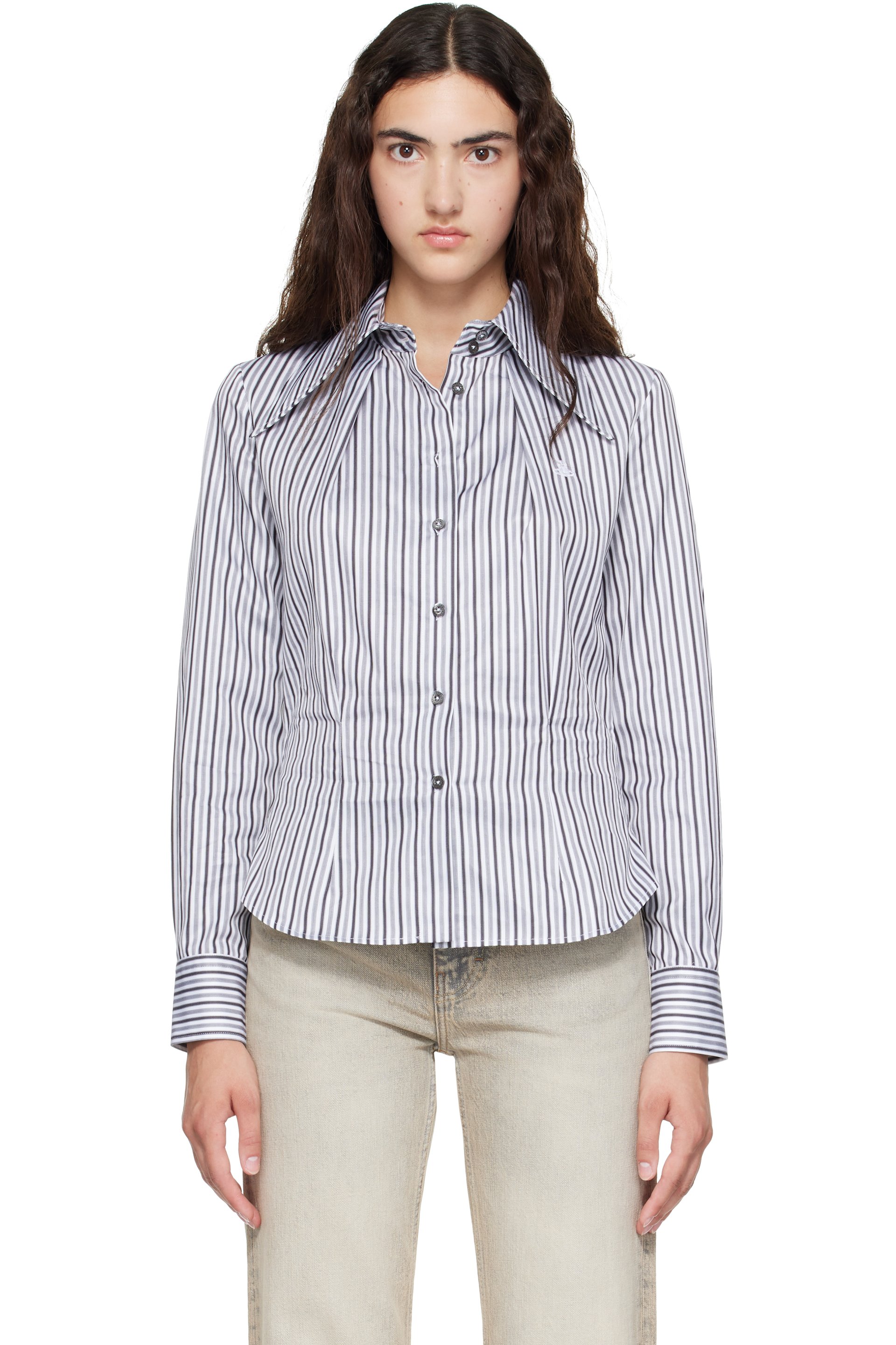Vivienne Westwood - Gray & White Violin Shirt