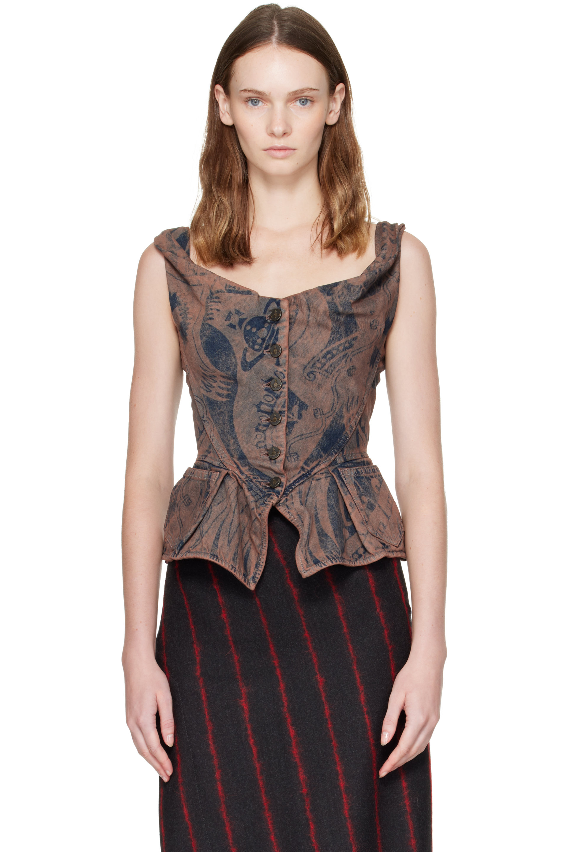 Vivienne Westwood - Blue & Brown Monday Denim Vest
