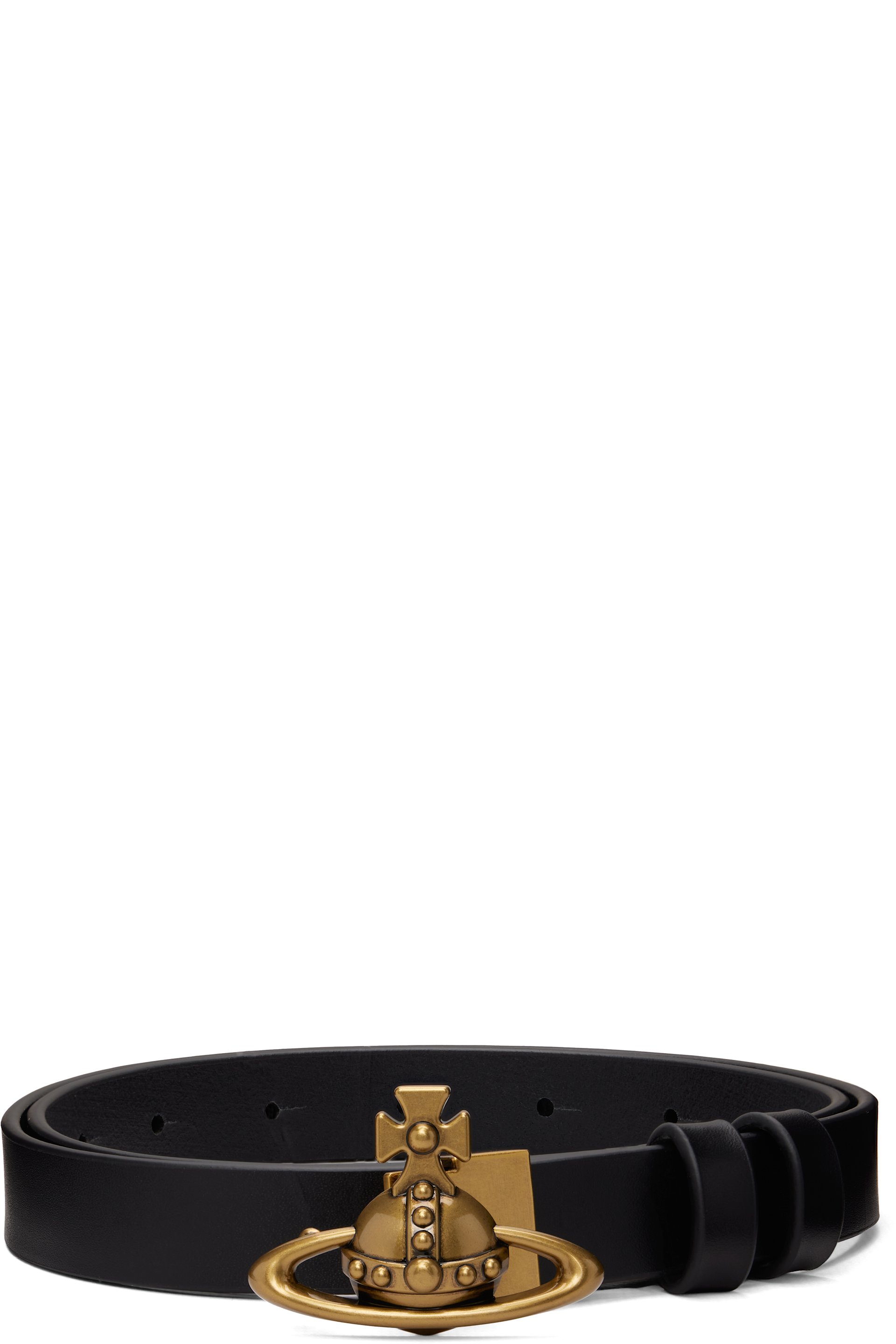 Vivienne Westwood - Black Small Orb Buckle Belt