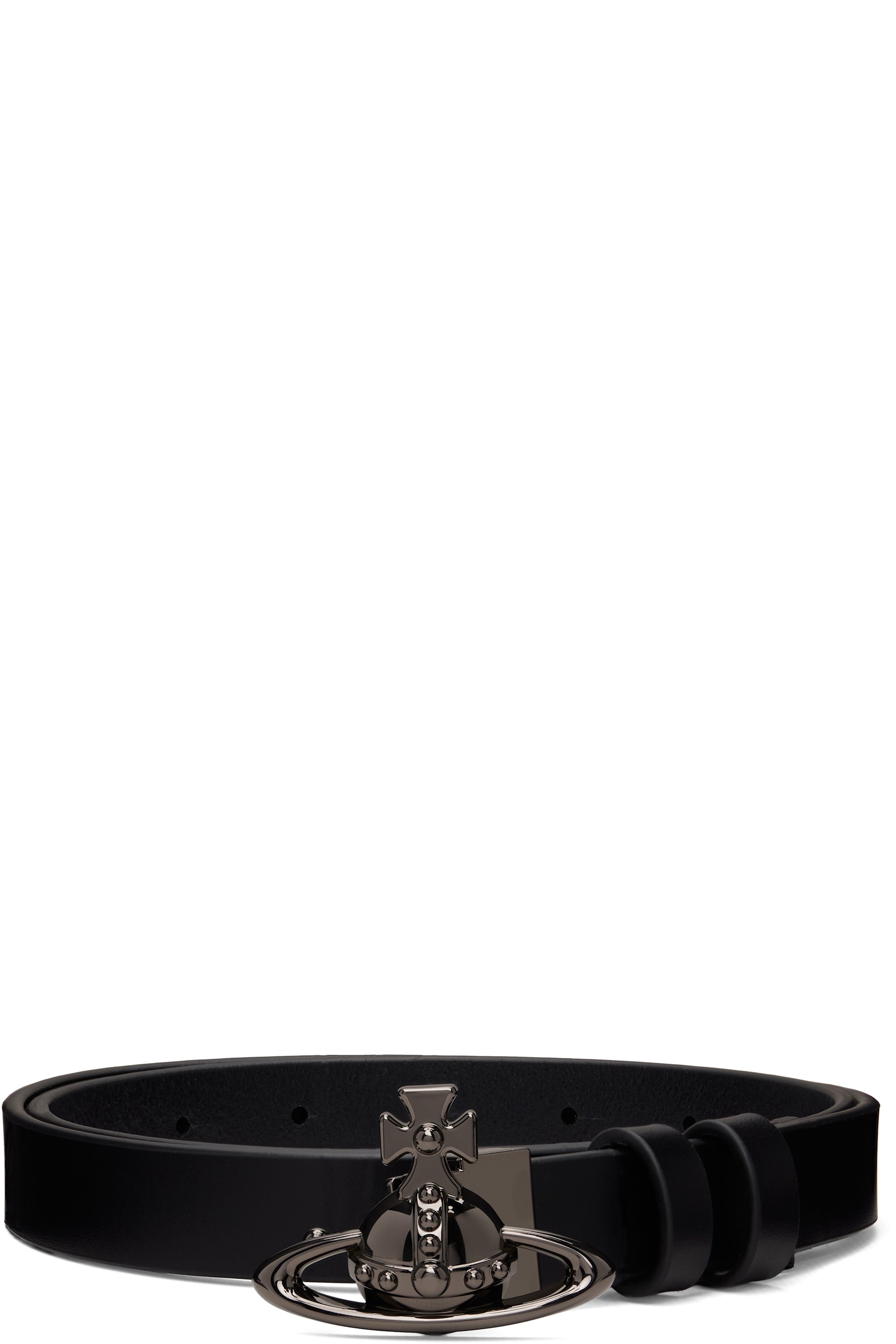Vivienne Westwood - Black Small Orb Buckle Belt