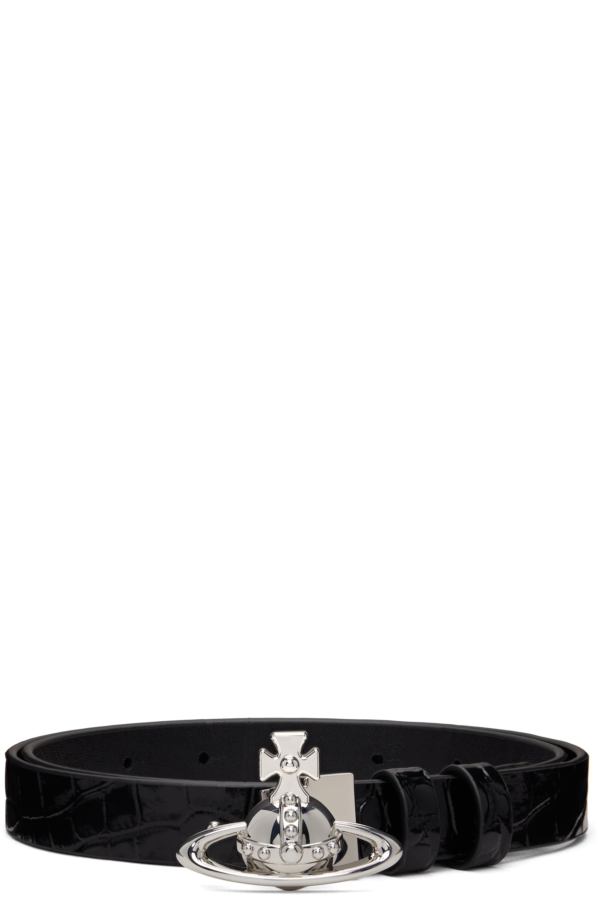 Vivienne Westwood - Black Small Orb Buckle Belt