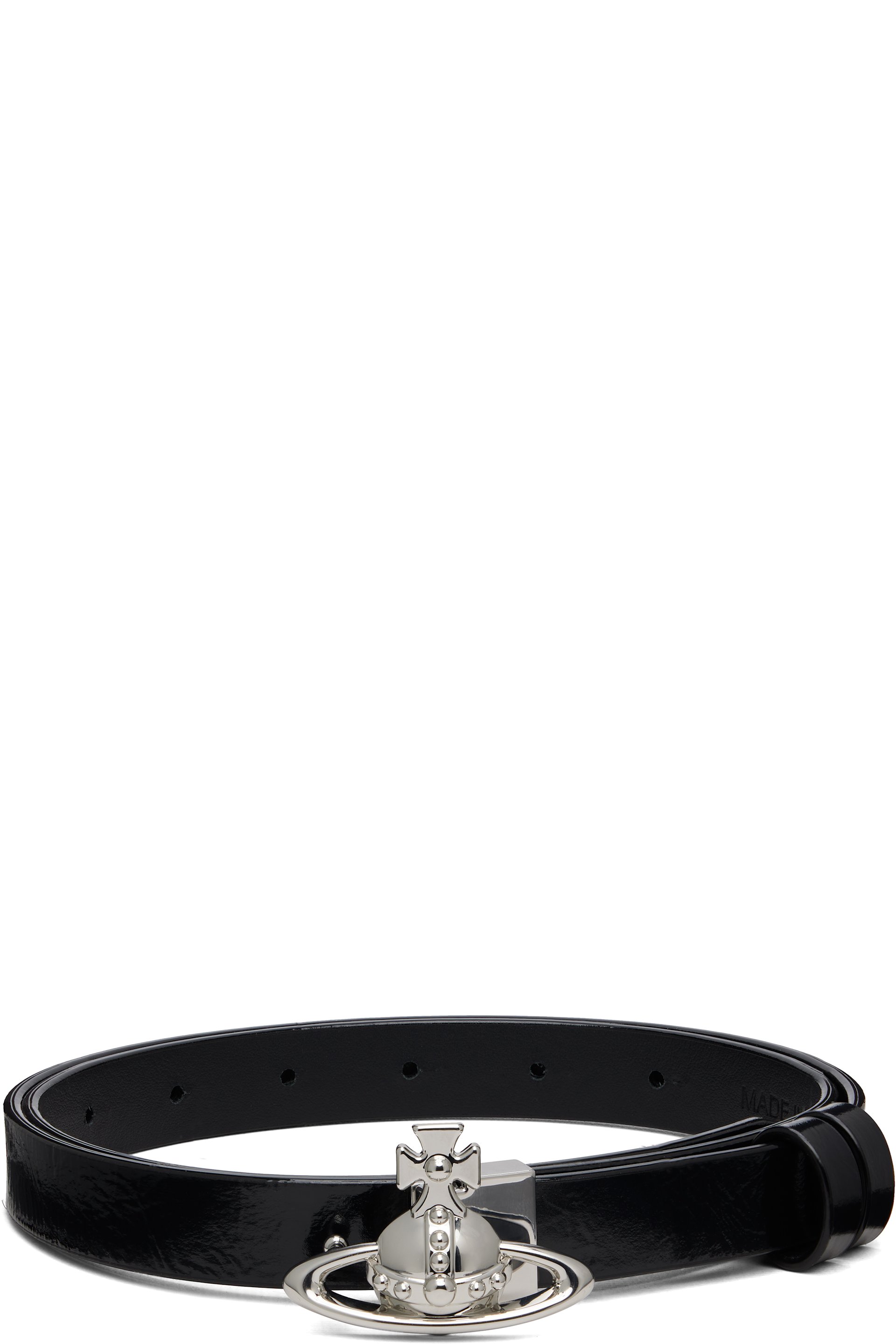 Vivienne Westwood - Black Small Orb Buckle Belt