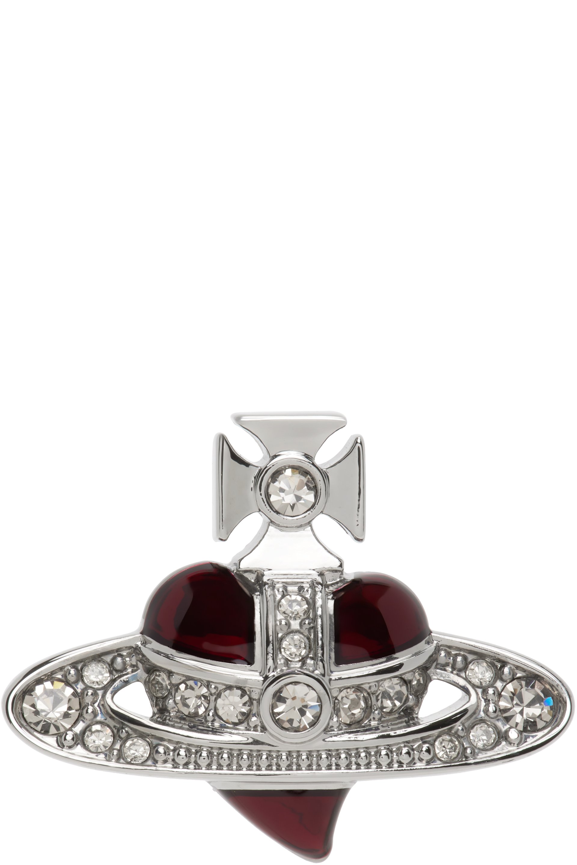 Vivienne Westwood - Man Diamante Heart Stud Single Earring