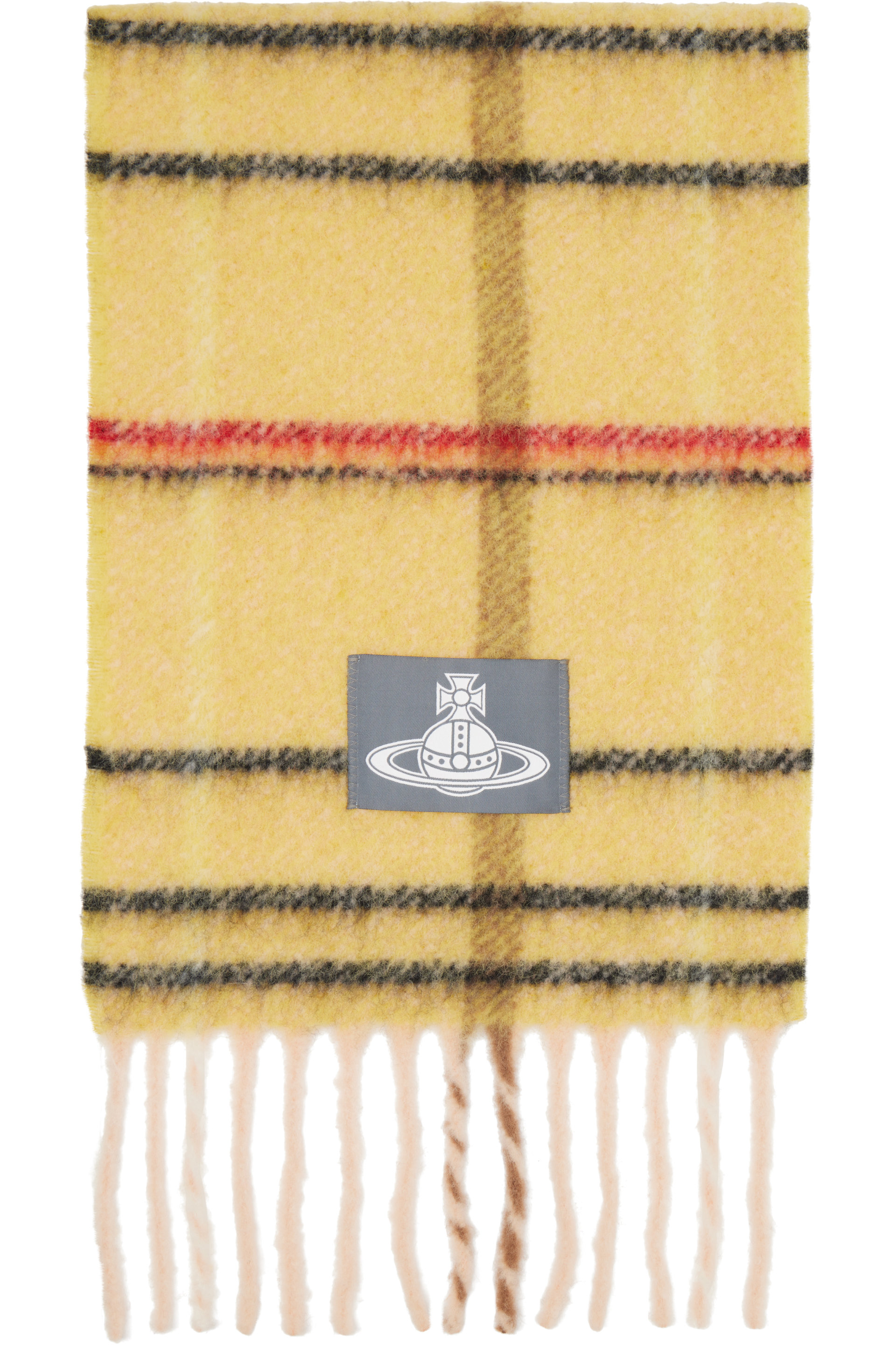 Vivienne Westwood - Yellow Check Alpaca Scarf