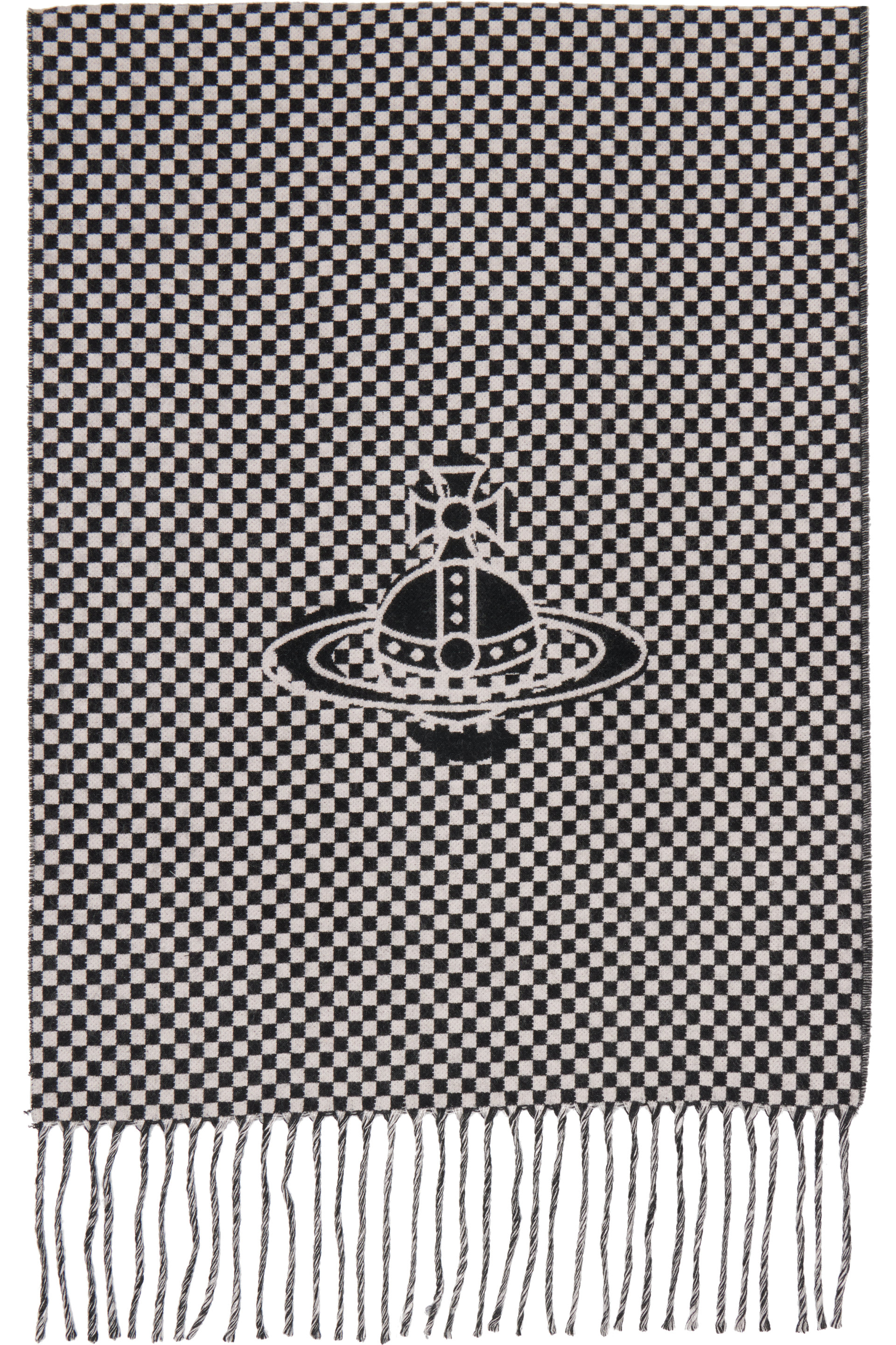 Vivienne Westwood - 黑色 & 灰色 Checkmate 围巾