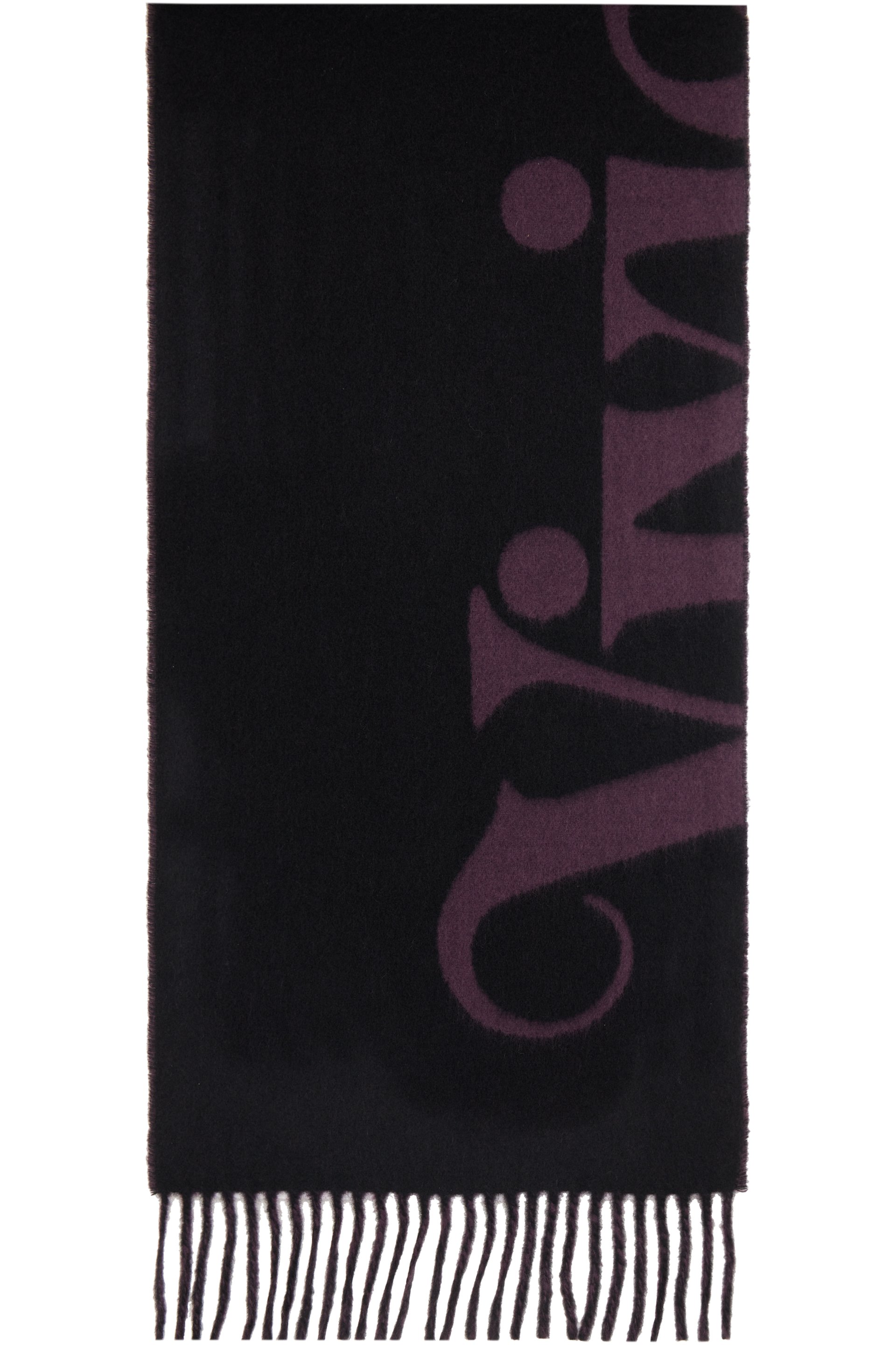 Vivienne Westwood - Black & Purple Wool Scarf