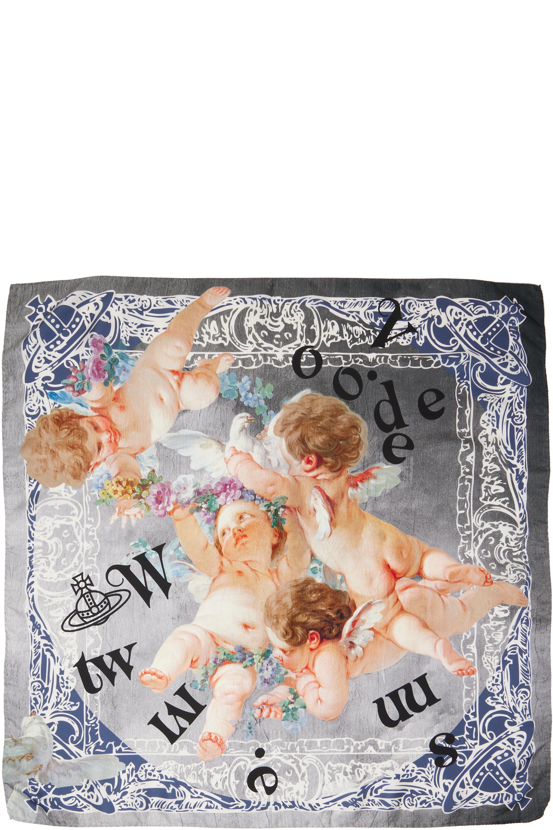 Vivienne Westwood - Gray Spring Cherub Square Scarf
