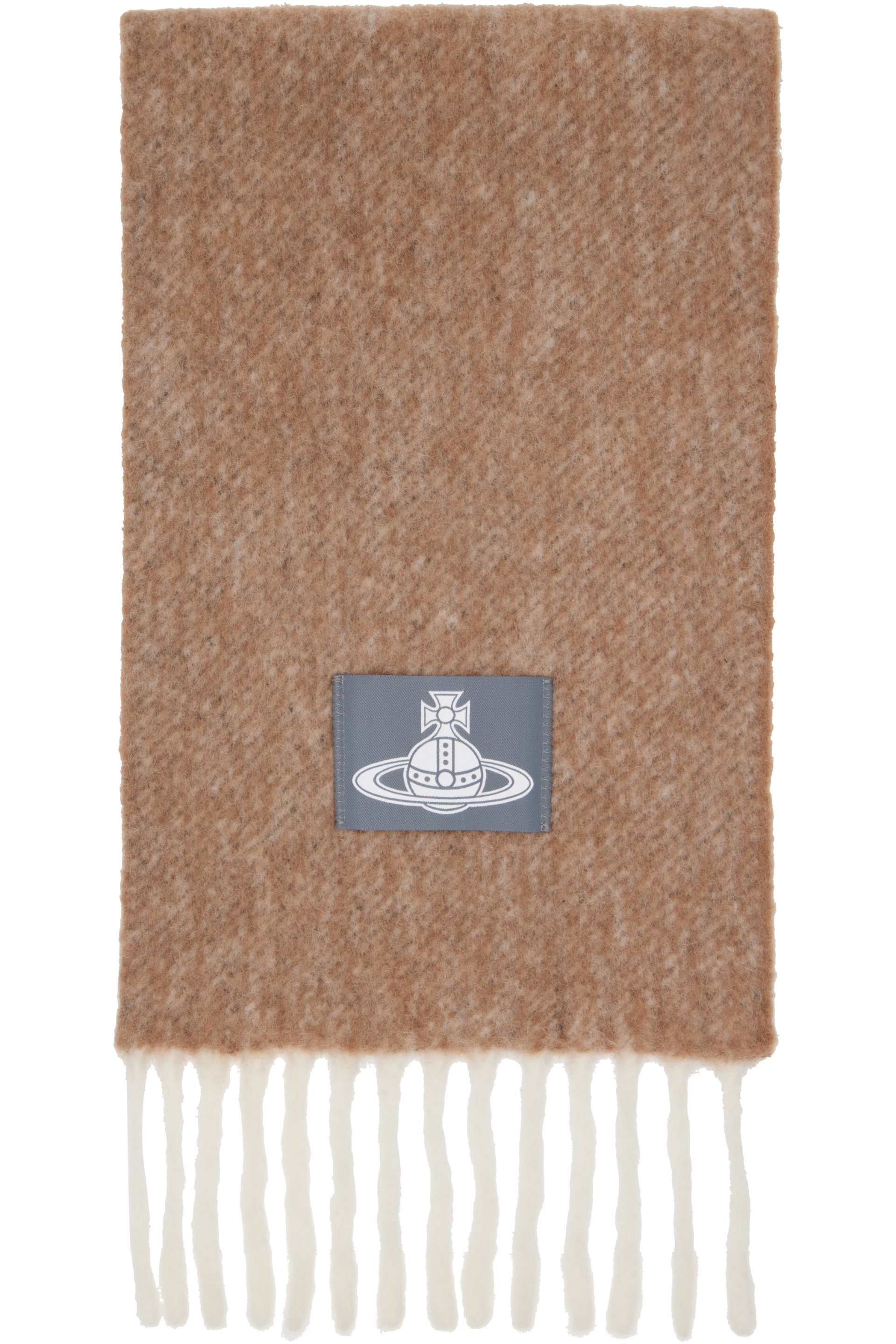 Vivienne Westwood - Beige Logo Patch Scarf