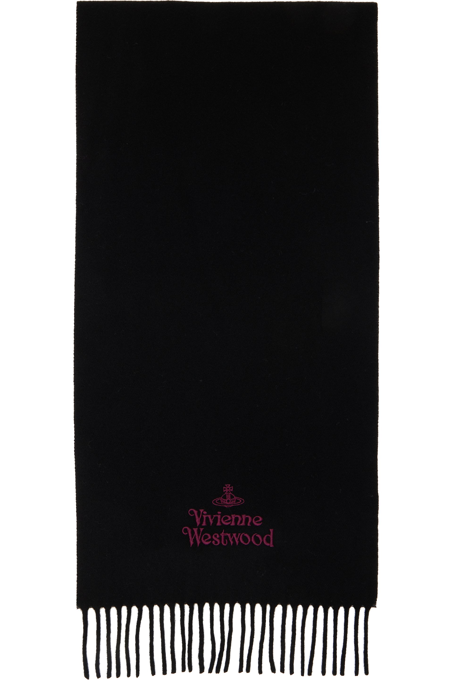 Vivienne Westwood - Écharpe noire à logo brodé