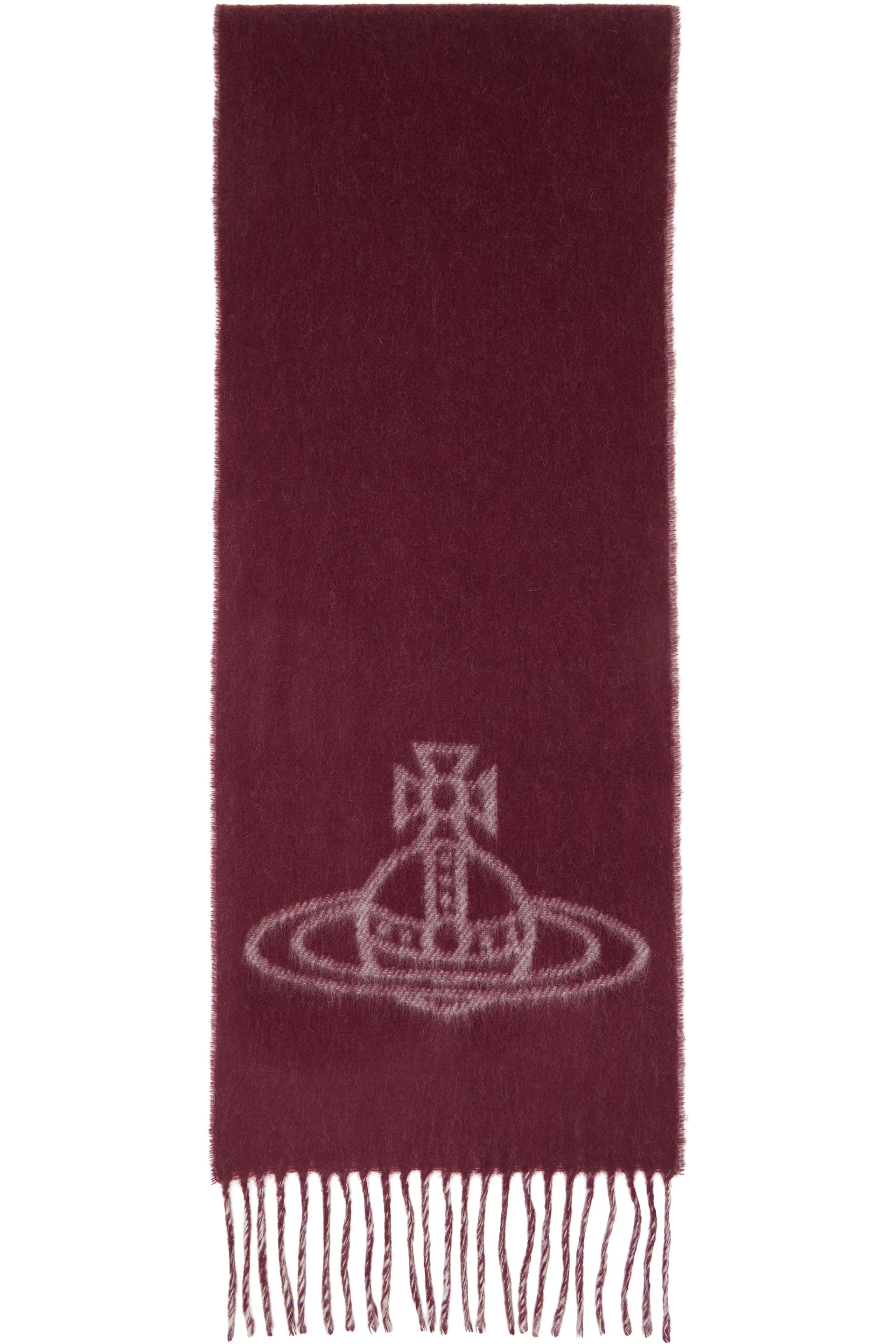 Vivienne Westwood - Écharpe bourgogne en flanelle double face