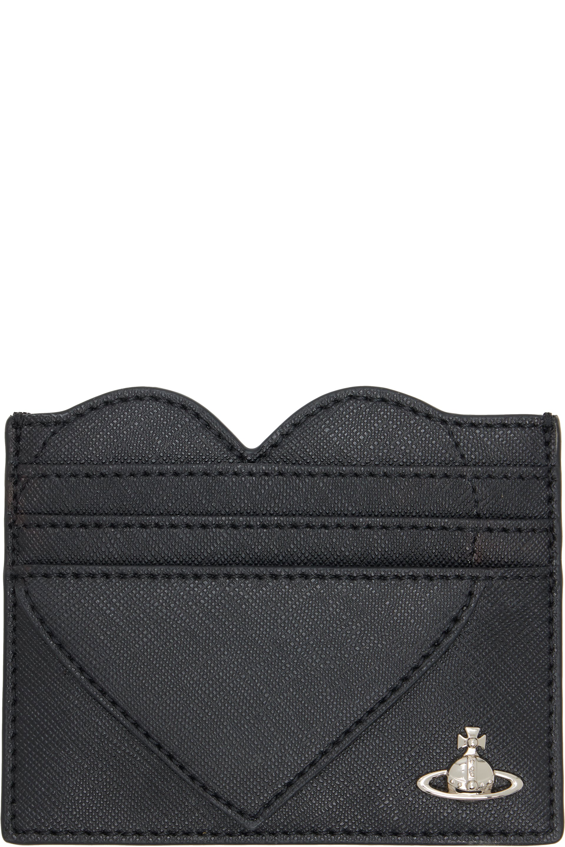 Vivienne Westwood - Porte-carte noir à appliqué en forme de cœur