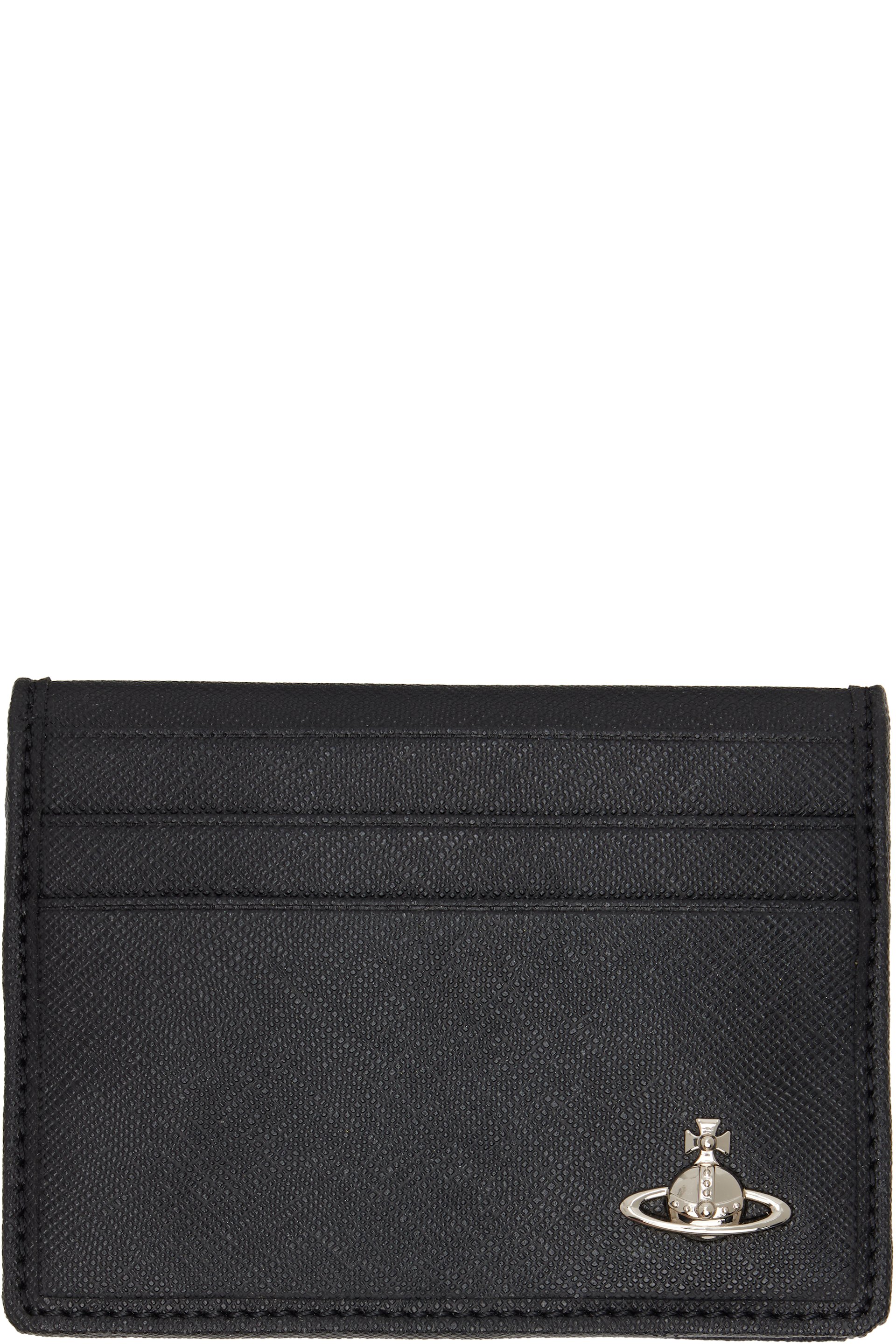 Vivienne Westwood - Porte-carte à deux volets Man noir à orbe