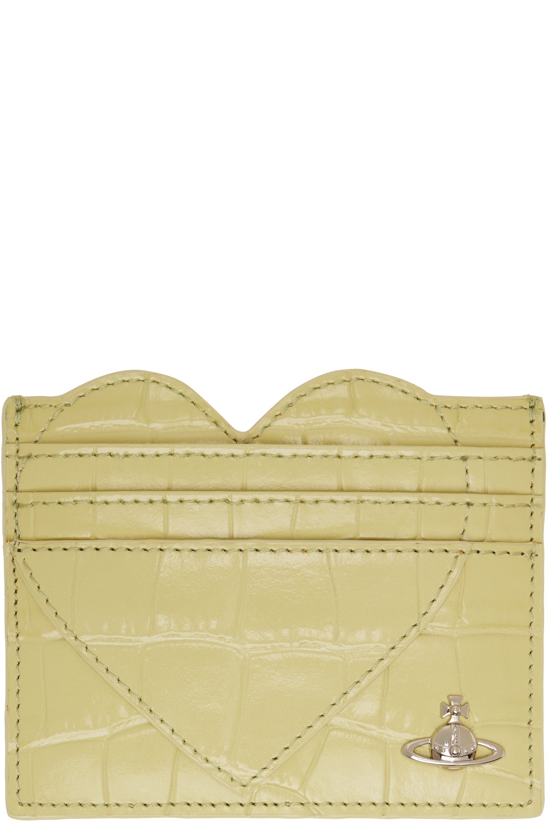 Vivienne Westwood - Porte-carte vert à appliqué en forme de cœur